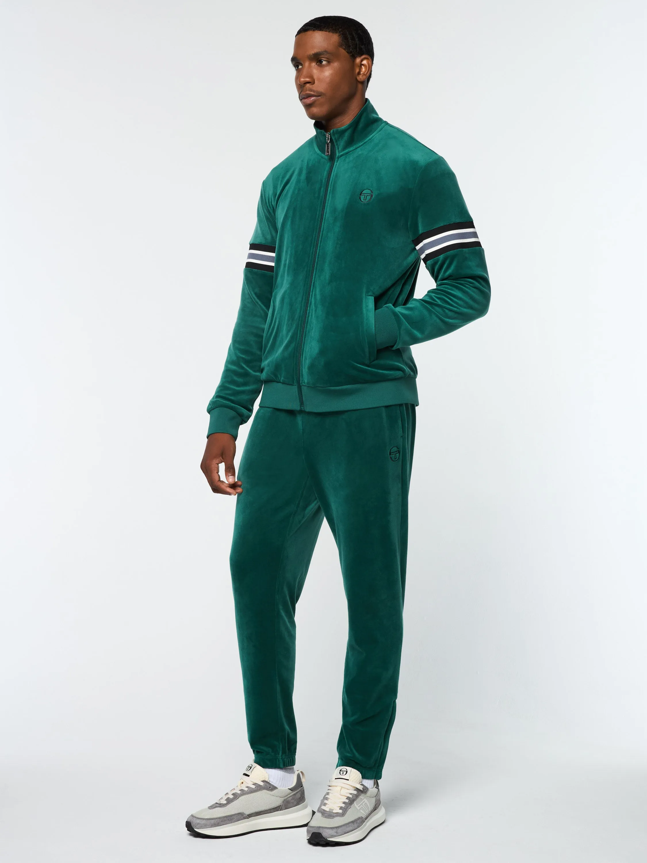 Ostuni Velour Track Jacket- Rainforest sold by Sergio Tacchini product image thumbnail 2