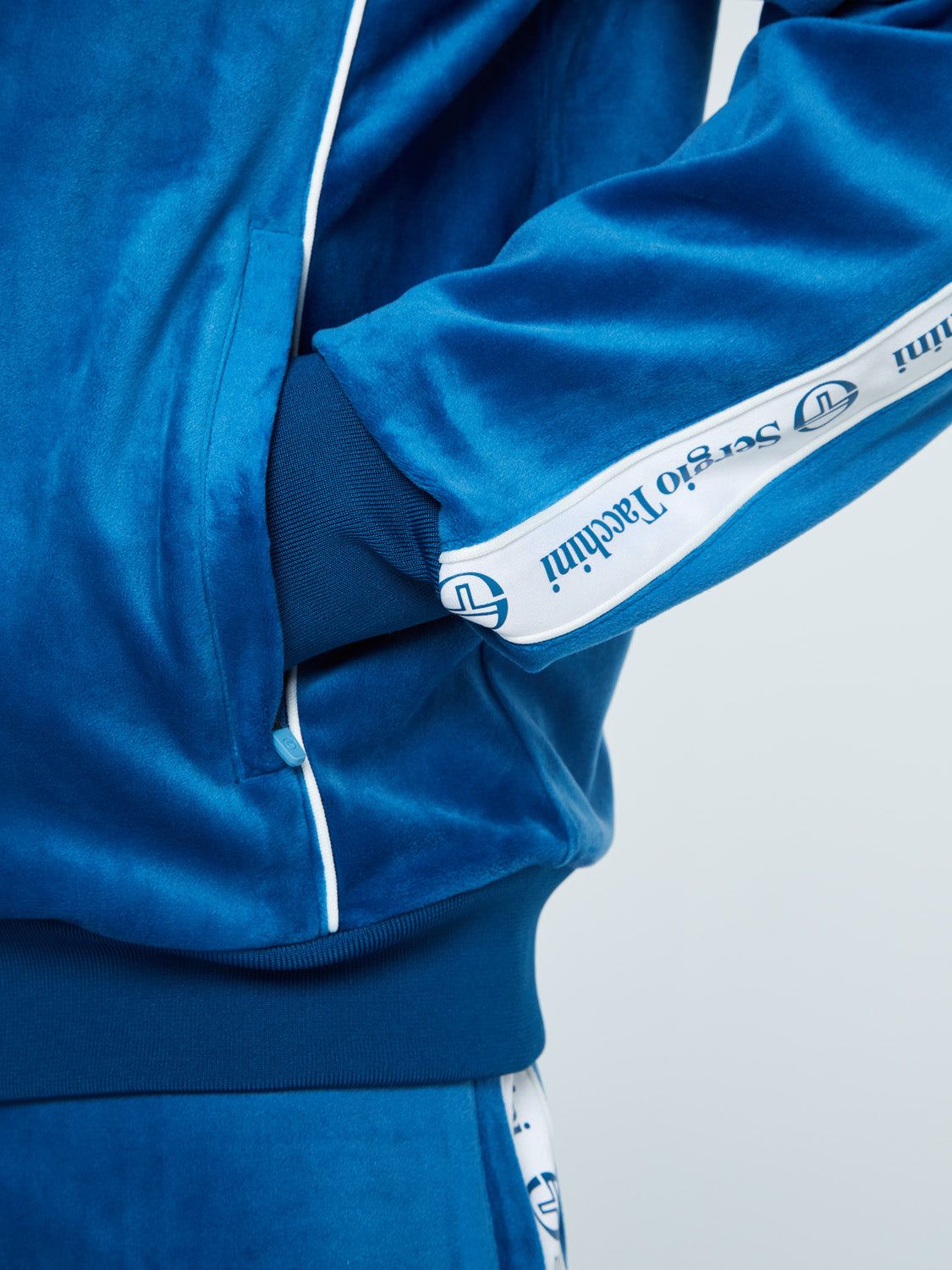 Logo Velour Track Jacket-Vallarta Blue sold by Sergio Tacchini product image thumbnail 5
