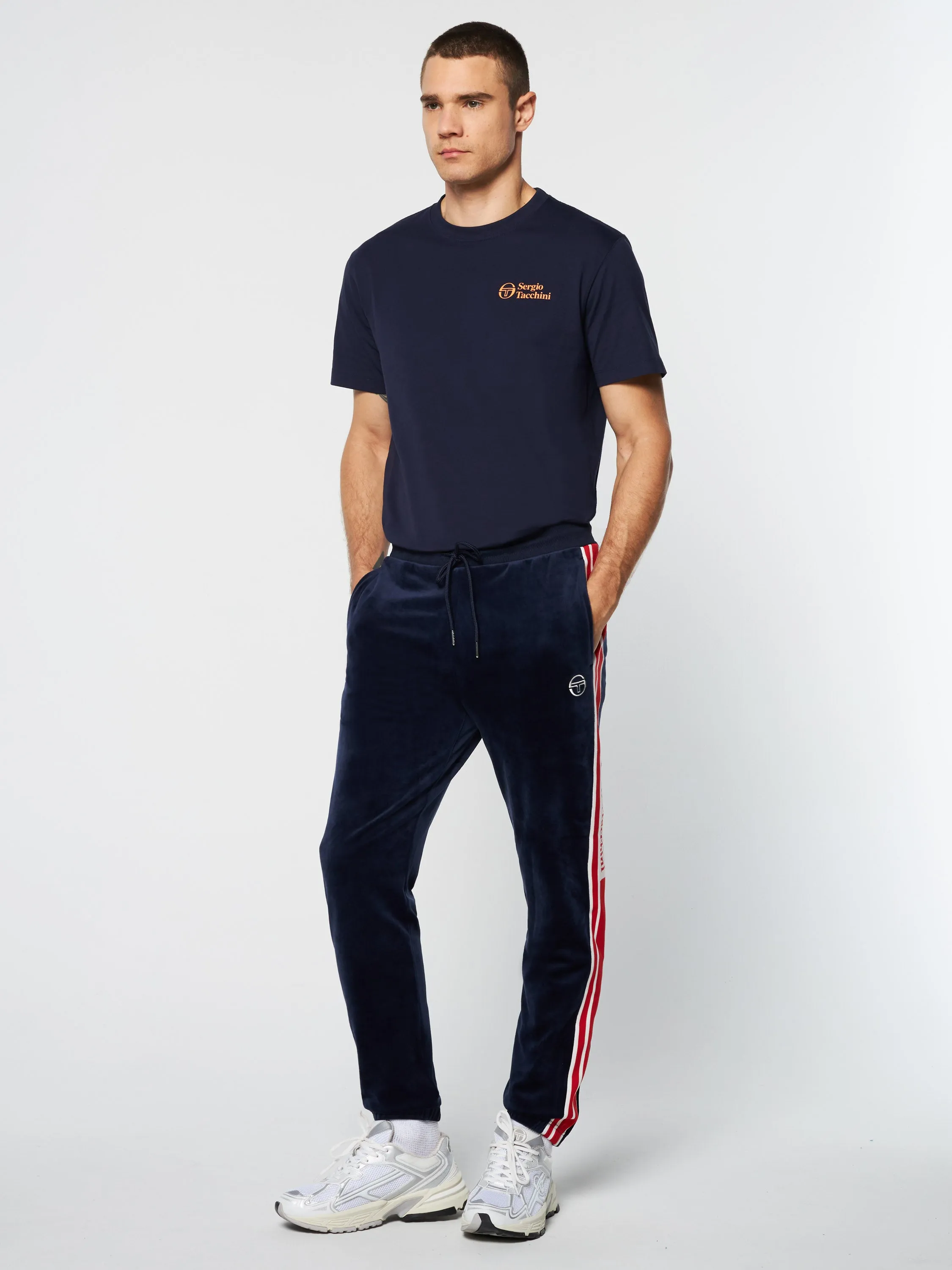 Pereto Velour Track Pant- Maritime Blue sold by Sergio Tacchini product image thumbnail 3
