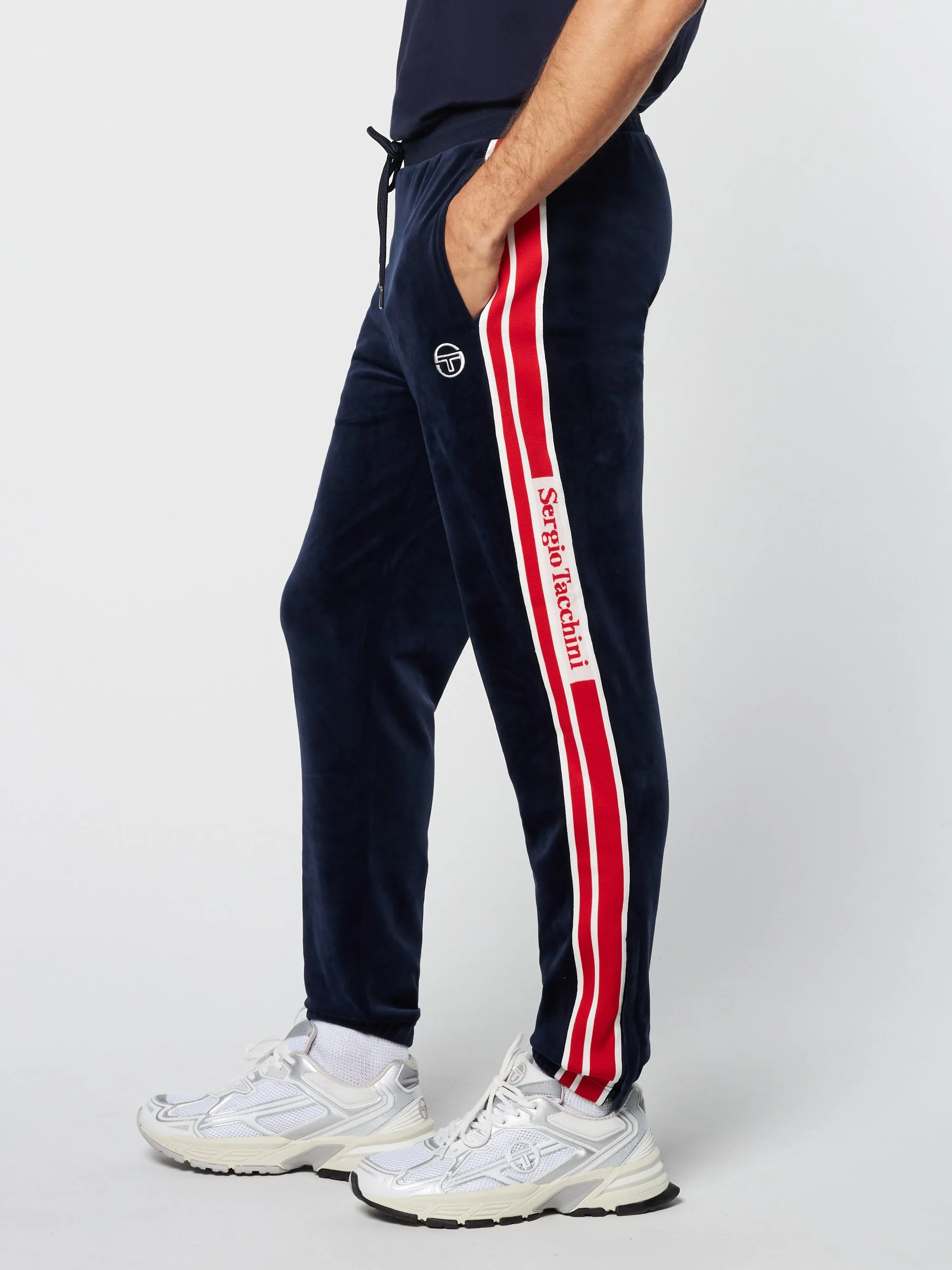 Pereto Velour Track Pant- Maritime Blue sold by Sergio Tacchini product image thumbnail 2