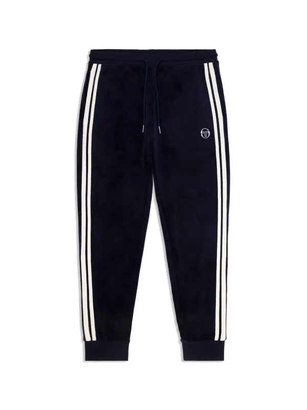 Damarindo Velour Track Pant- Maritime Blue sold by Sergio Tacchini