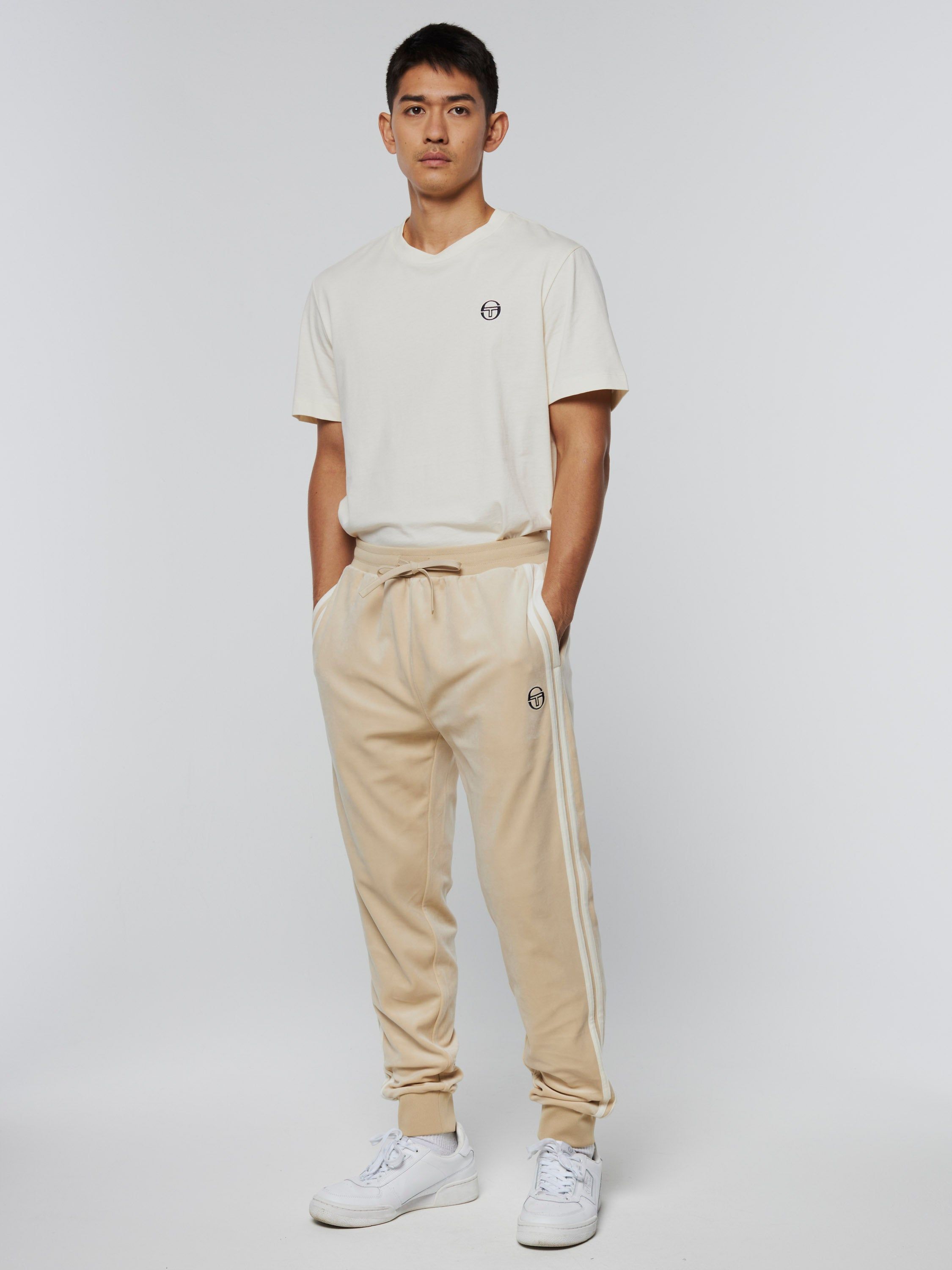 Damarindo Velour Track Pant-Cement/ Gardenia sold by Sergio Tacchini product image thumbnail 2