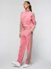 Miss Carlotta Velour Track Jacket- Wild Rose sold by Sergio Tacchini