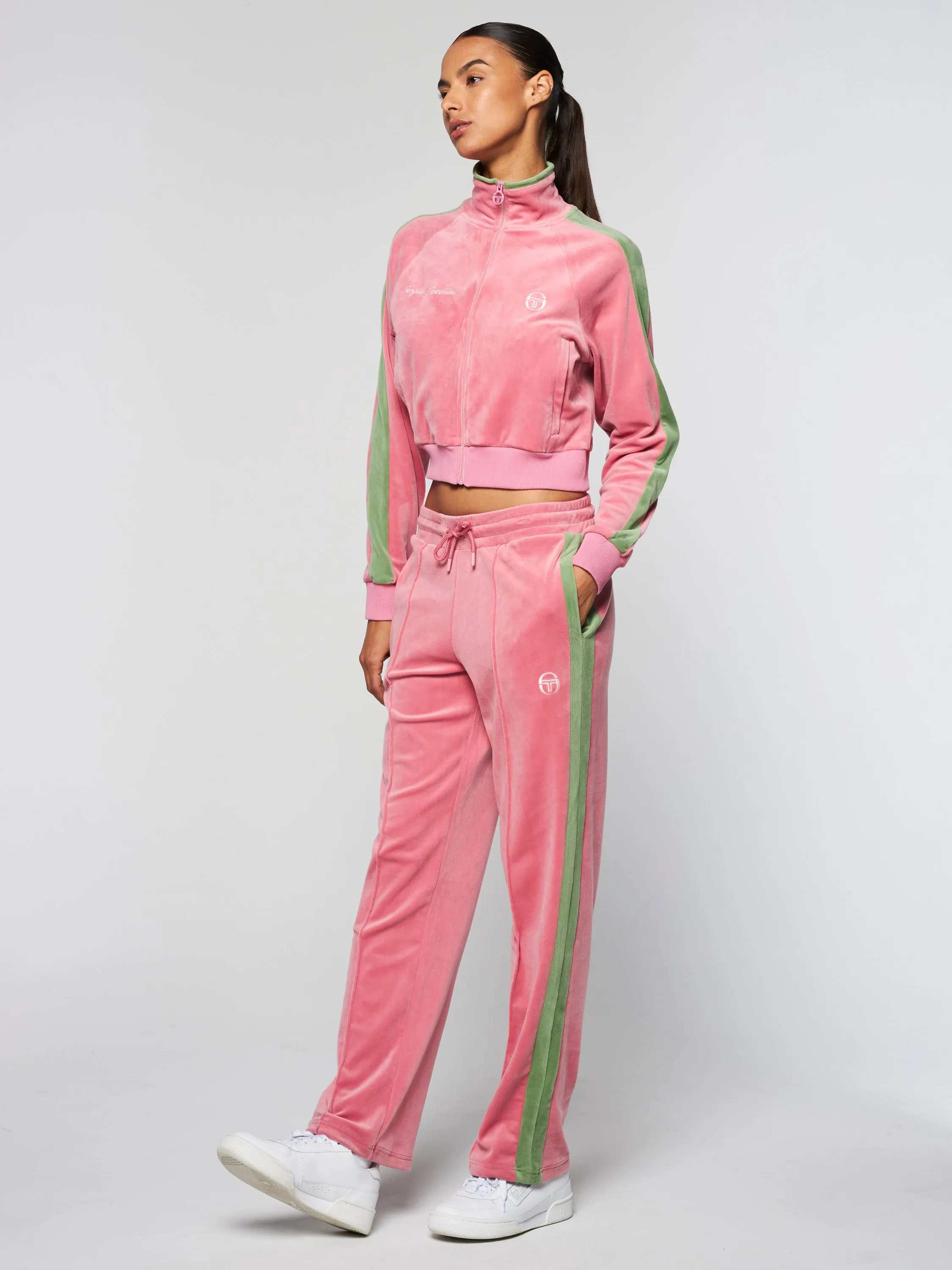 Miss Carlotta Velour Track Jacket- Wild Rose sold by Sergio Tacchini product image thumbnail 3