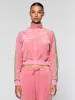 Miss Carlotta Velour Track Jacket- Wild Rose sold by Sergio Tacchini