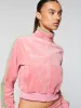 Miss Carlotta Velour Track Jacket- Wild Rose sold by Sergio Tacchini
