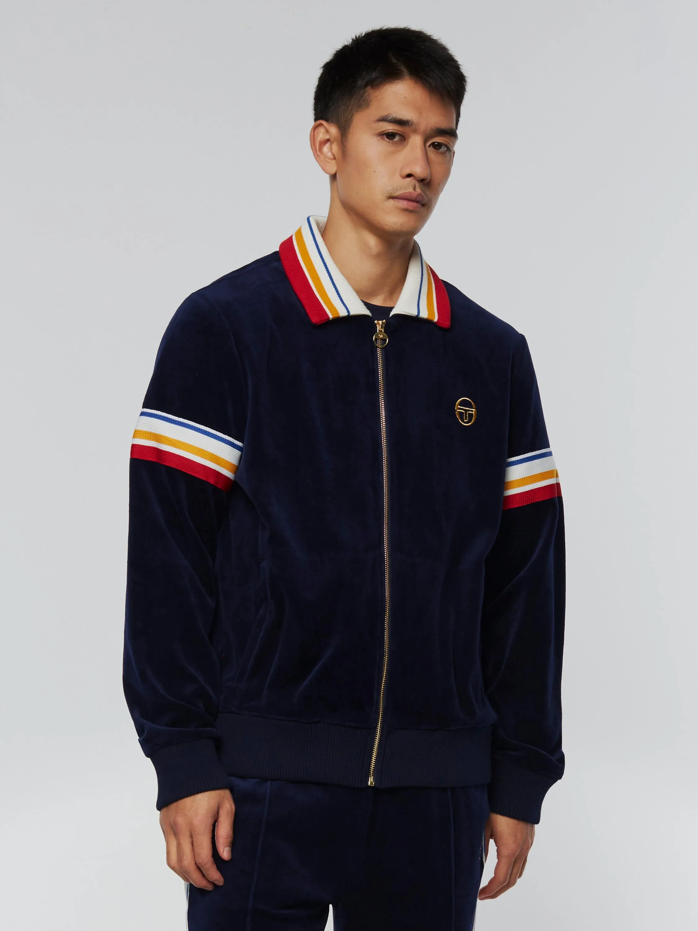Goran Velour Track Jacket Archivio- Maritime Blue sold by Sergio Tacchini