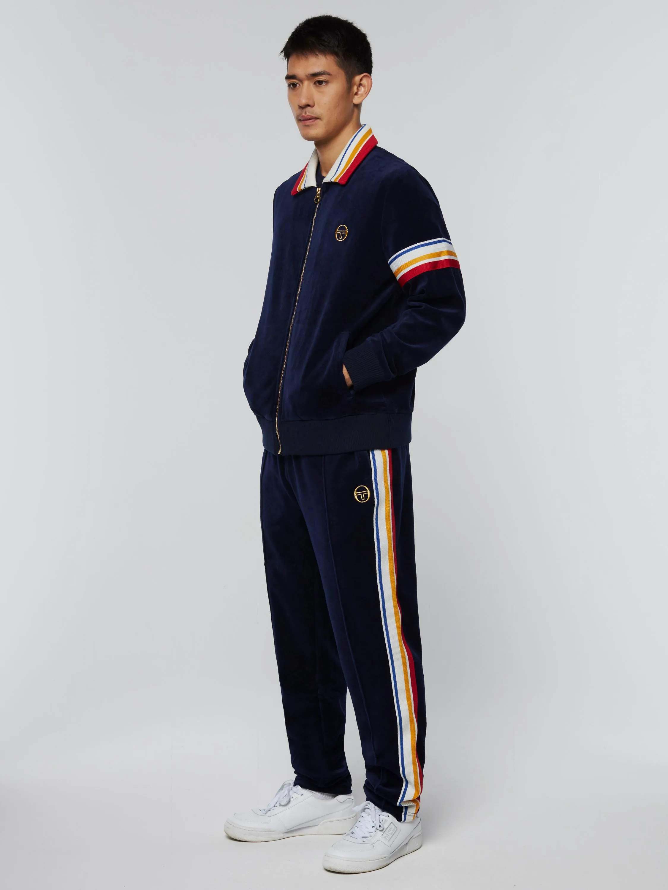 Goran Velour Track Jacket Archivio- Maritime Blue sold by Sergio Tacchini product image thumbnail 2