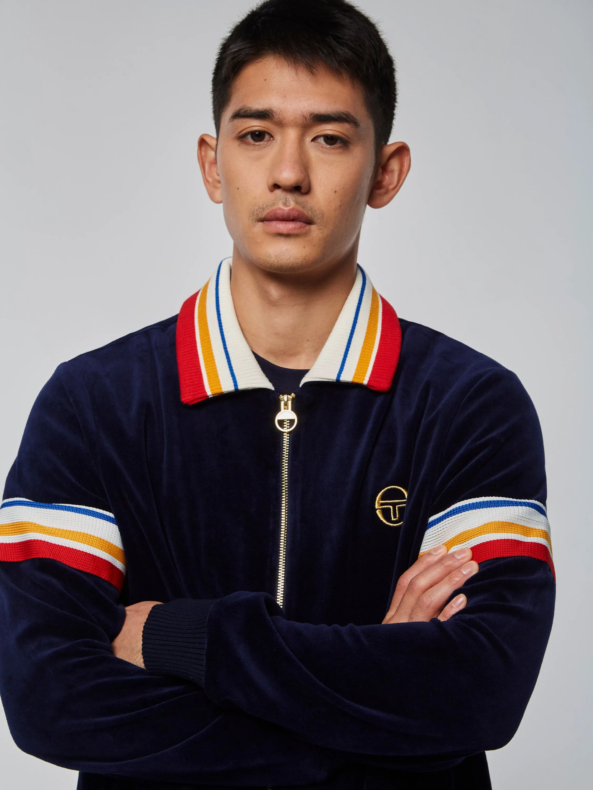 Goran Velour Track Jacket Archivio- Maritime Blue sold by Sergio Tacchini product image thumbnail 4