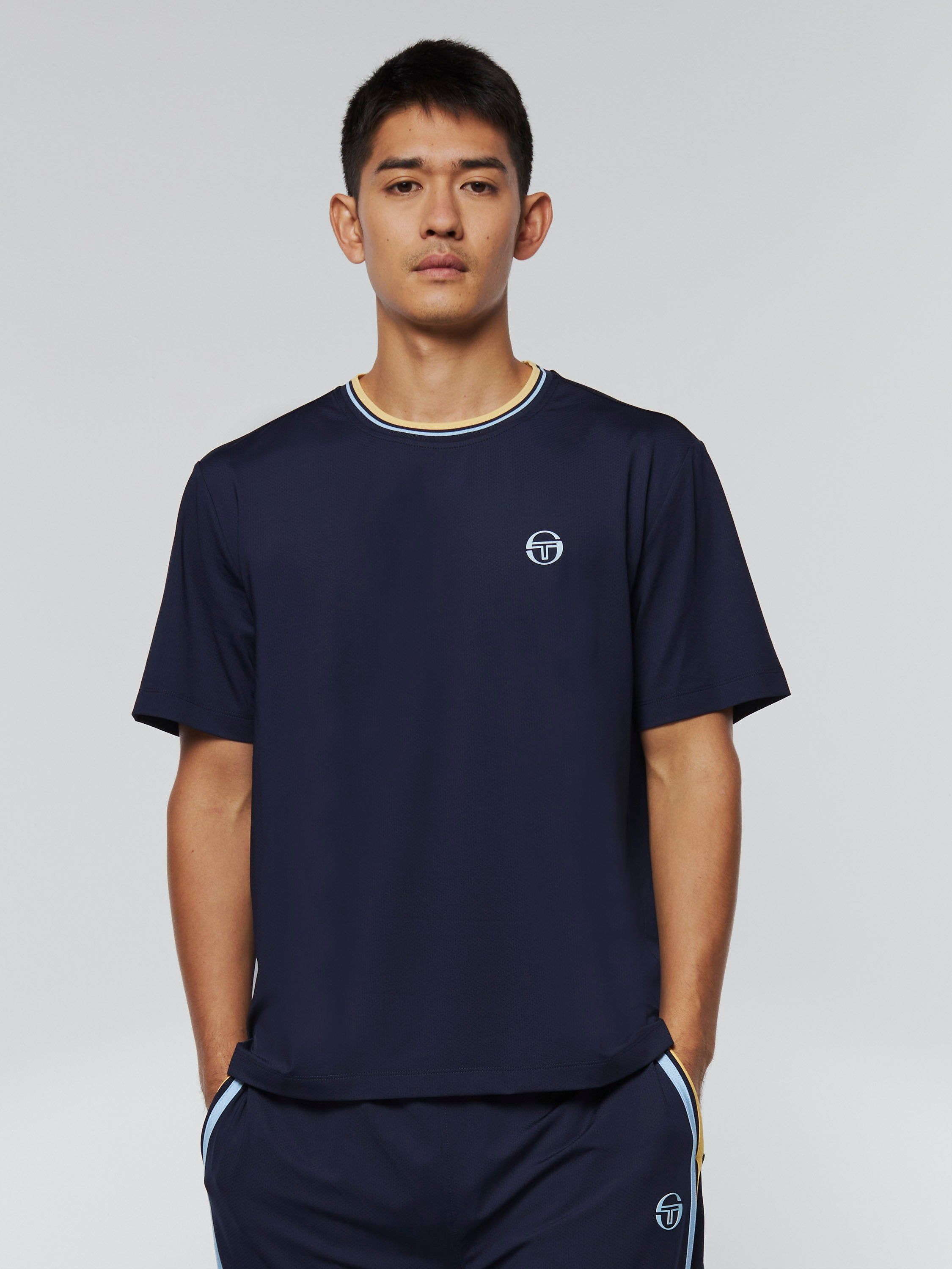 Air T-Shirt- Maritime Blue/ Flax sold by Sergio Tacchini