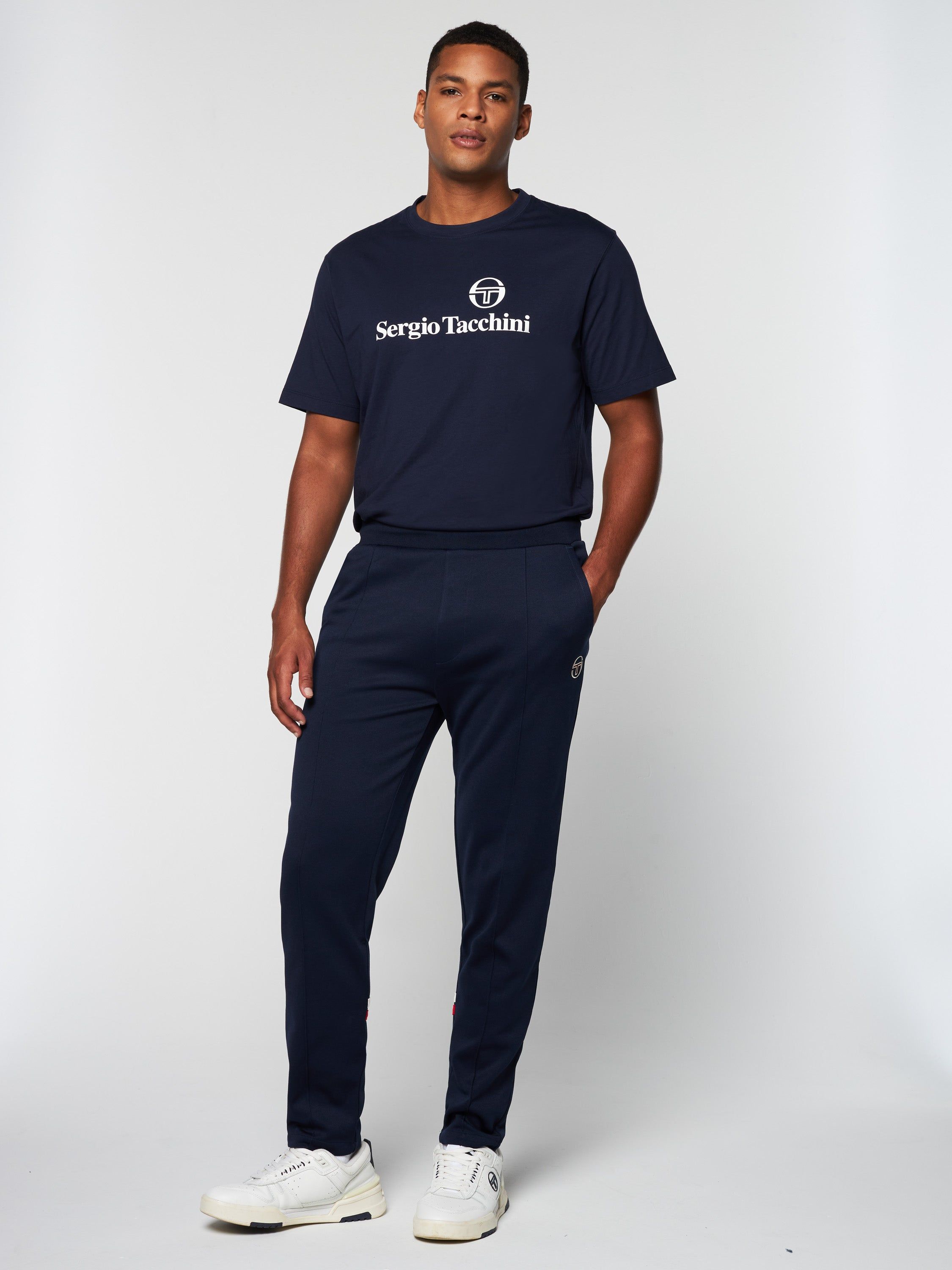 Tomme Track Pant Archivio-Gardenia/ Maritime Blue sold by Sergio Tacchini product image thumbnail 4