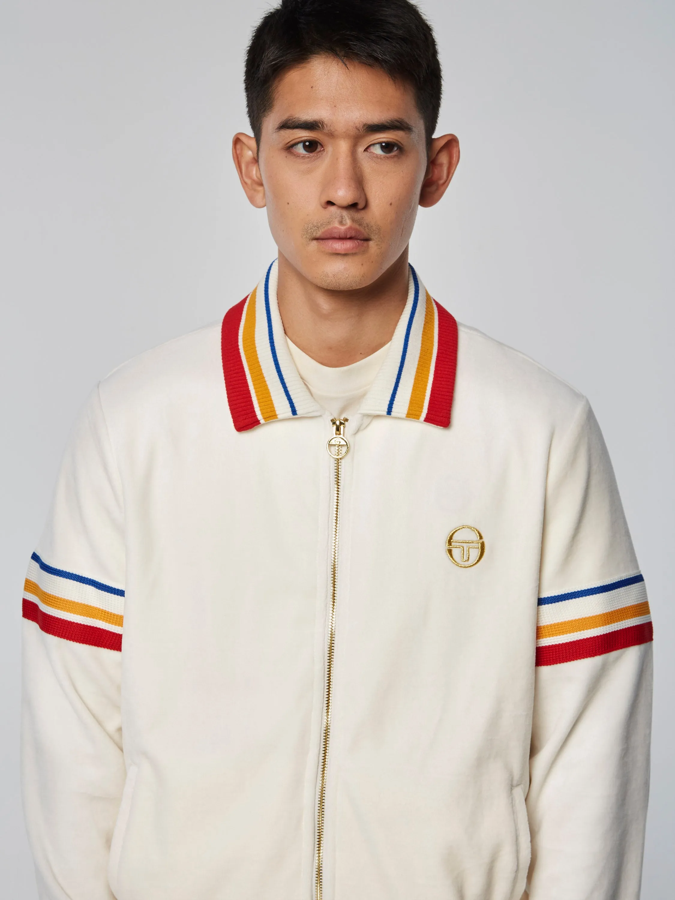 Goran Velour Track Jacket Archivio- Gardenia sold by Sergio Tacchini product image thumbnail 4