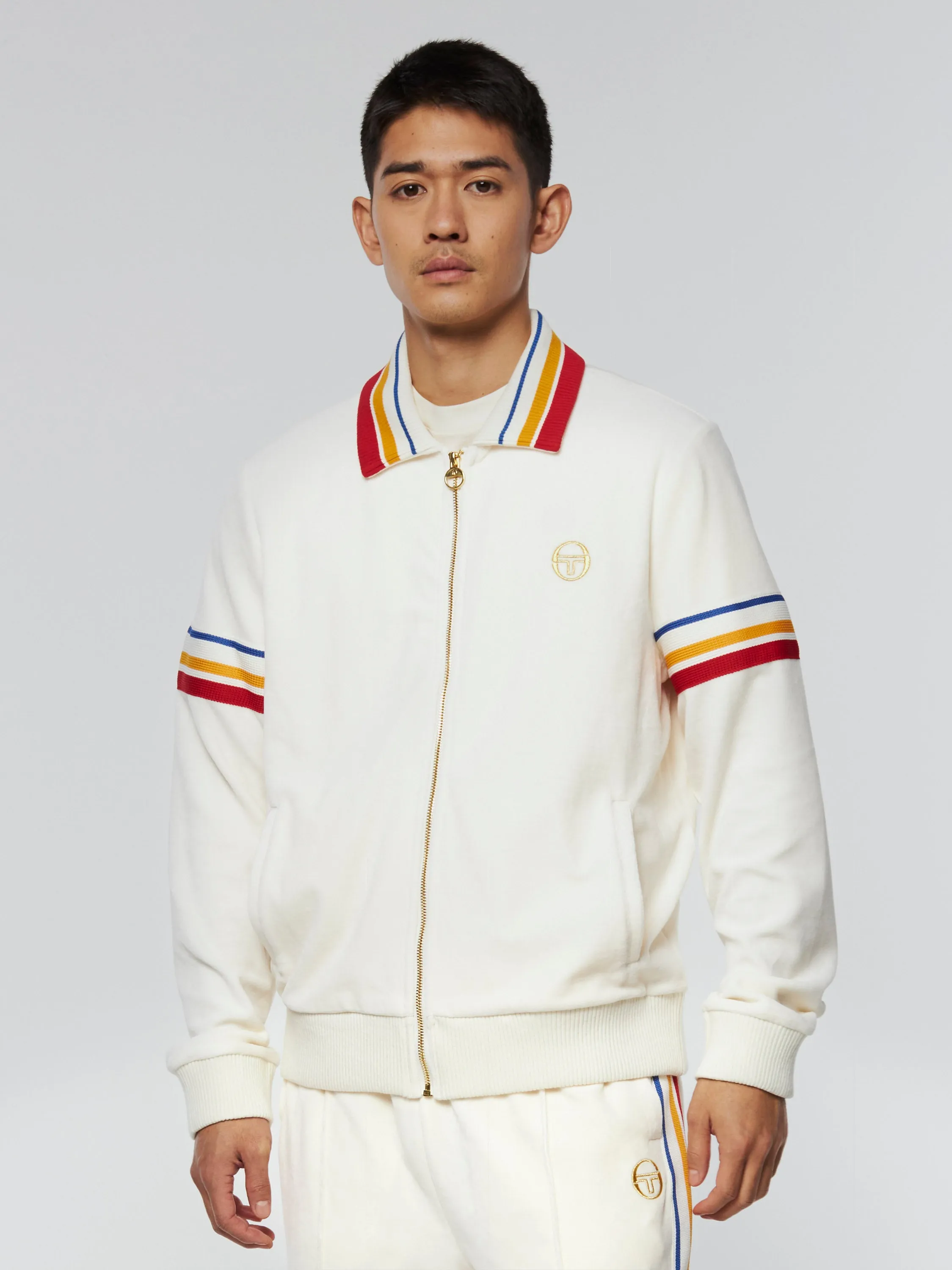 Goran Velour Track Jacket Archivio- Gardenia sold by Sergio Tacchini