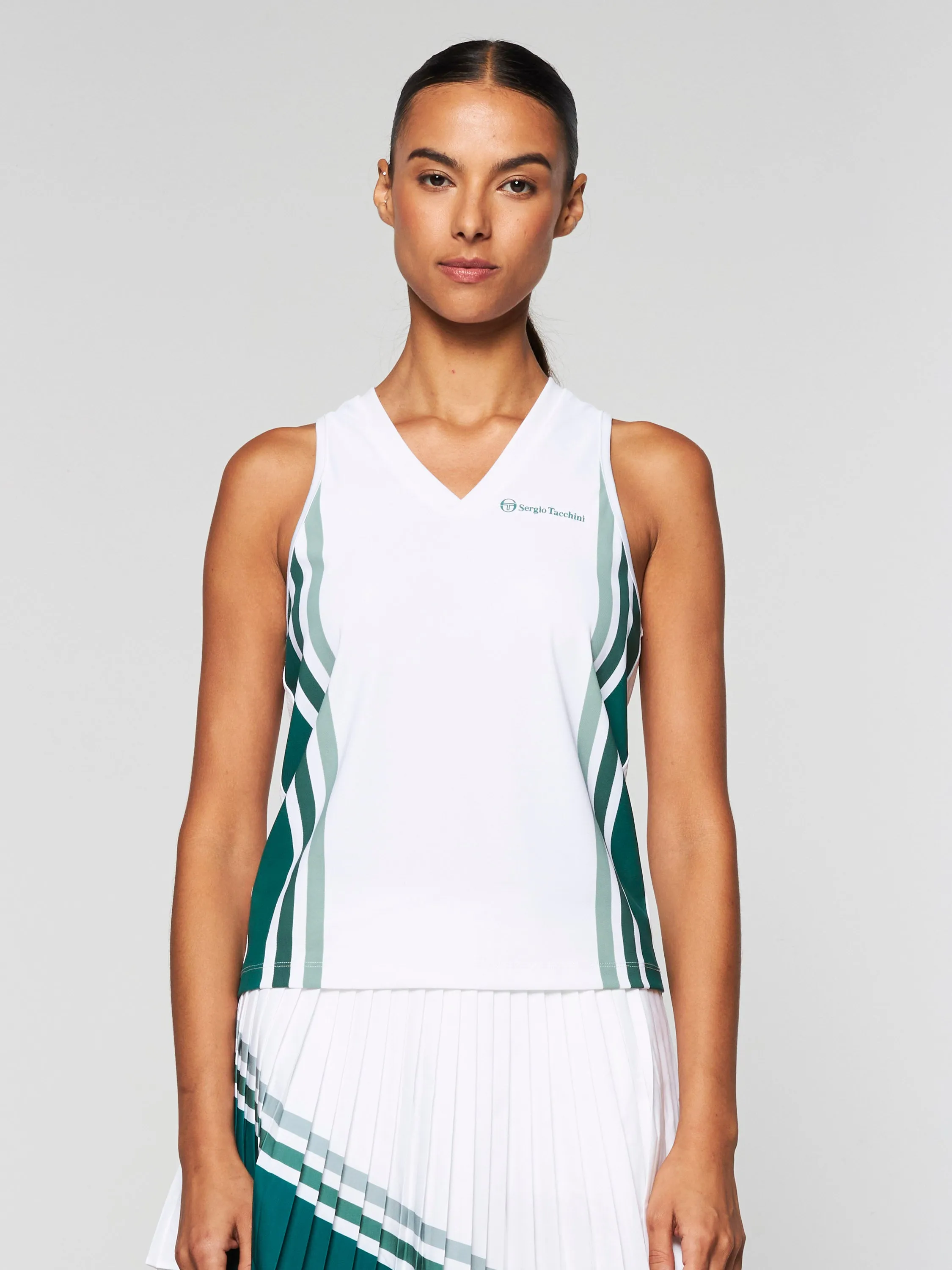 Women's Monza Tennis Tank- Brilliant White sold by Sergio Tacchini product image thumbnail 2