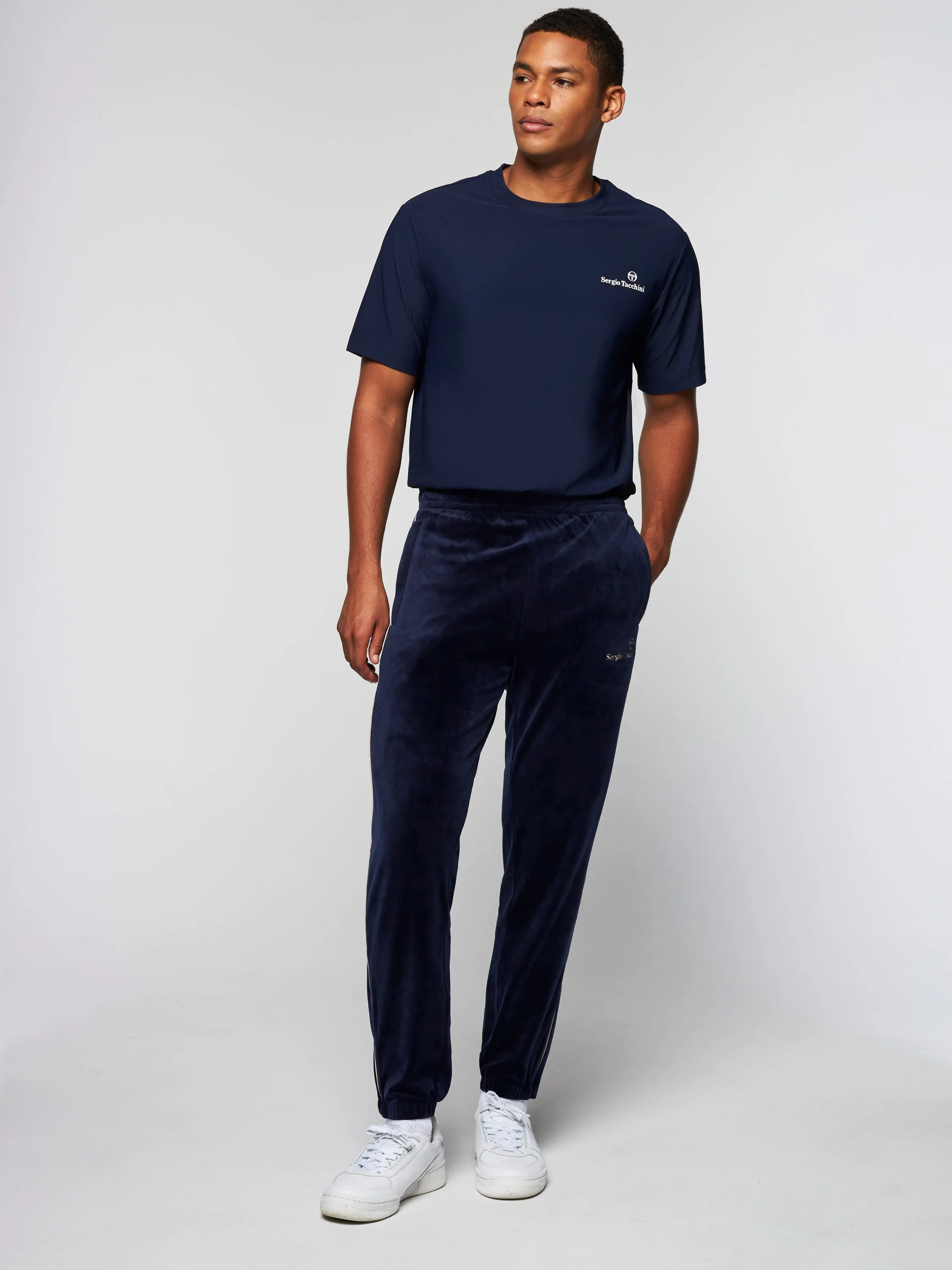 Gallone Velour Track Pant- Maritime Blue sold by Sergio Tacchini product image thumbnail 3