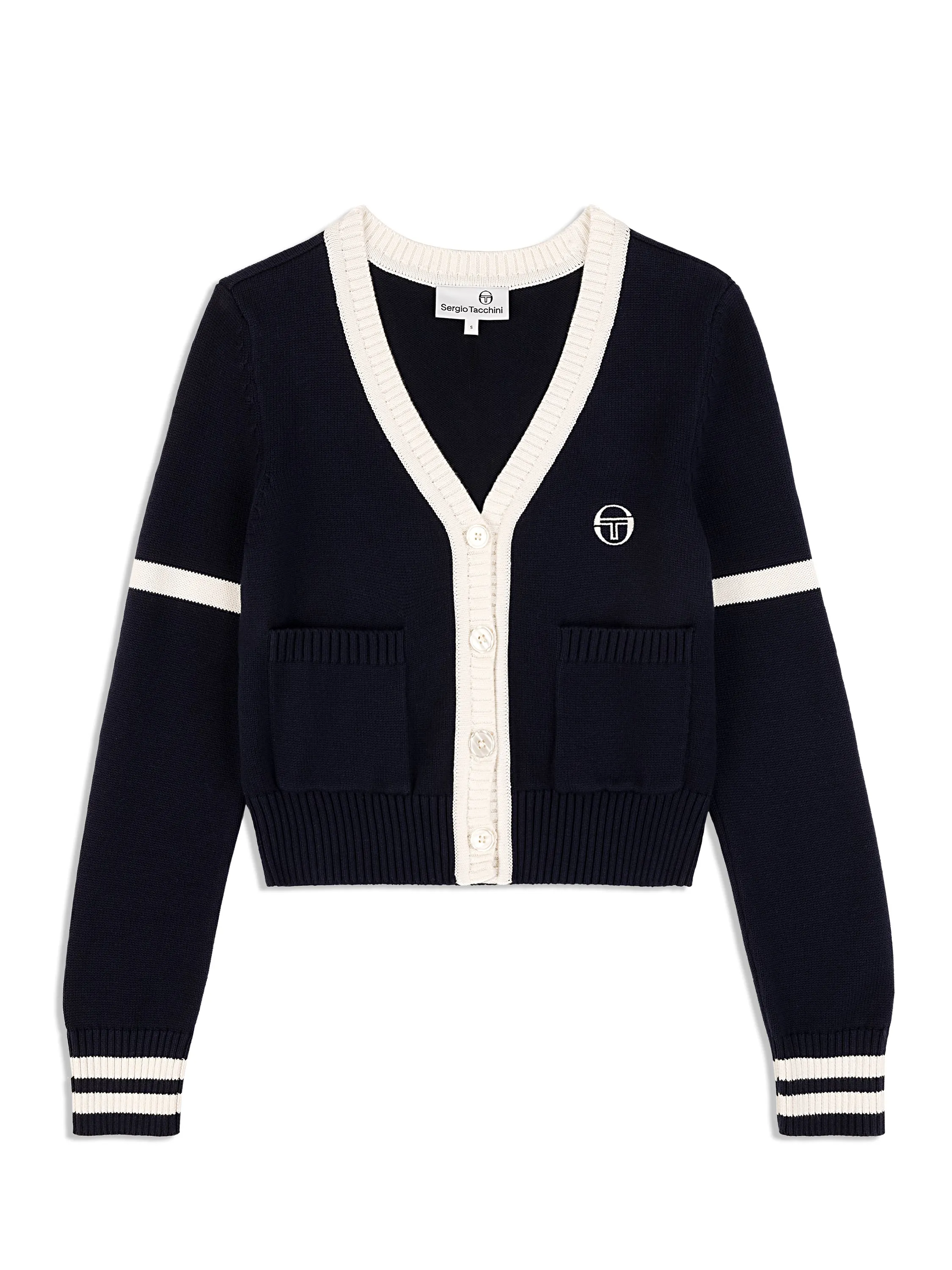 Lucia Knit Cardigan- Maritime Blue sold by Sergio Tacchini