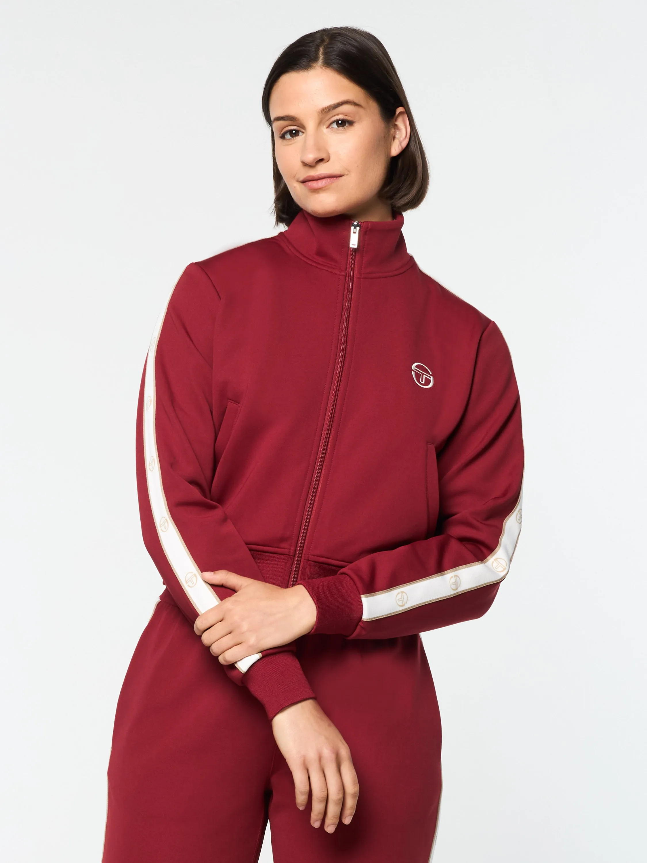 Ardea Cropped Track Jacket- Sundried Tomato sold by Sergio Tacchini product image thumbnail 4