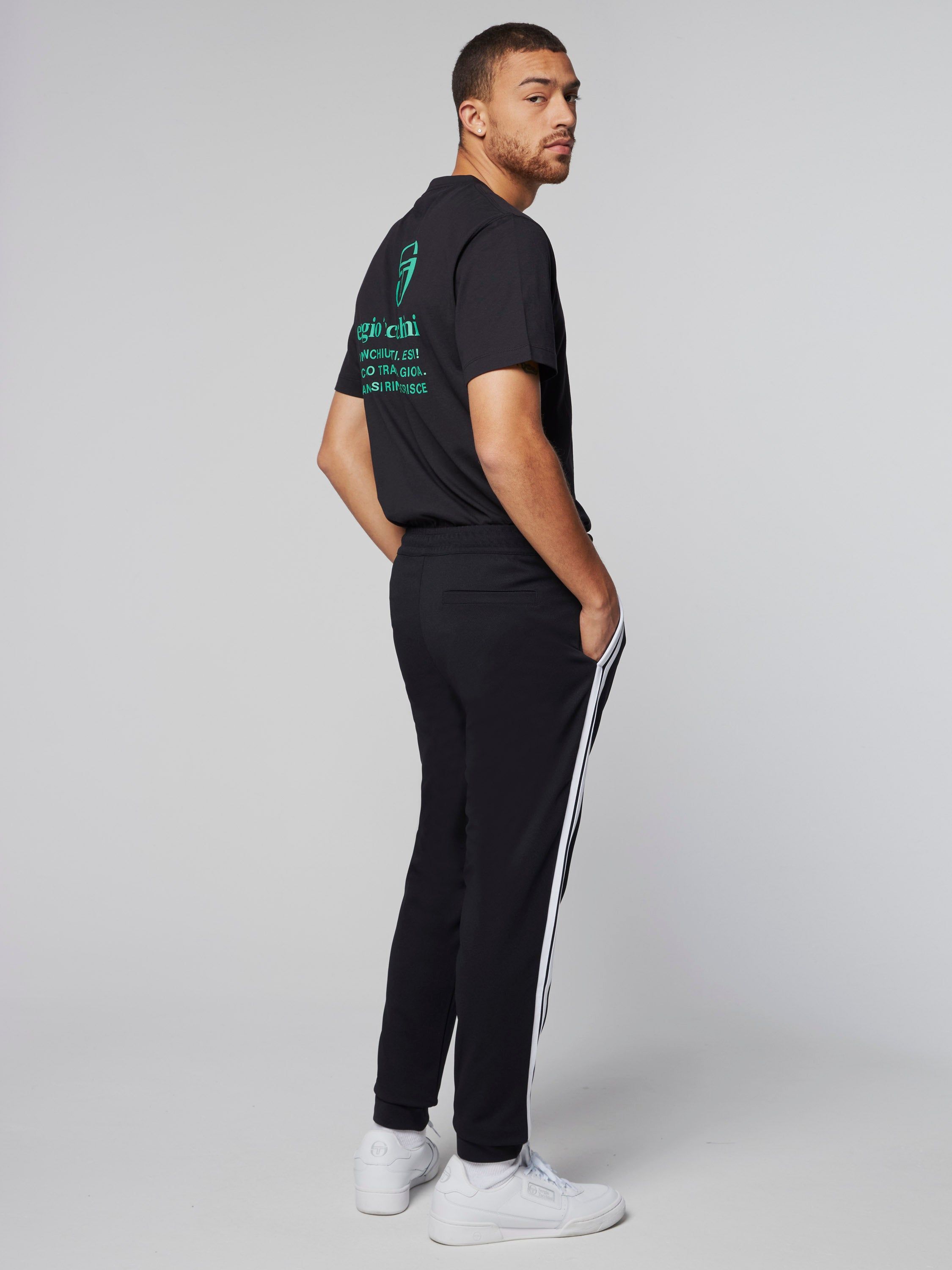 Damarindo Track Pant- Black/ White sold by Sergio Tacchini product image thumbnail 4