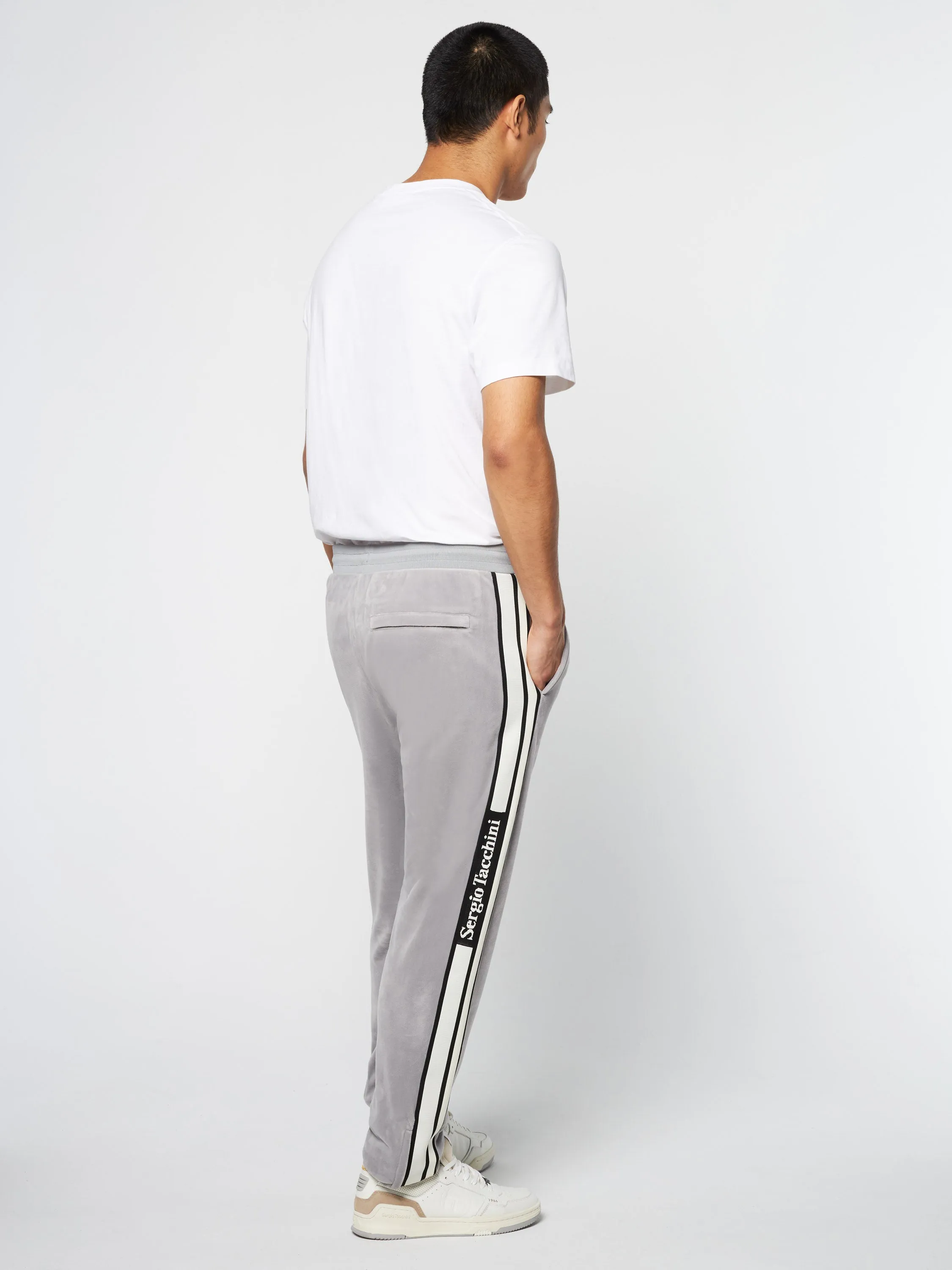 Pereto Velour Track Pant- Sleet sold by Sergio Tacchini product image thumbnail 4