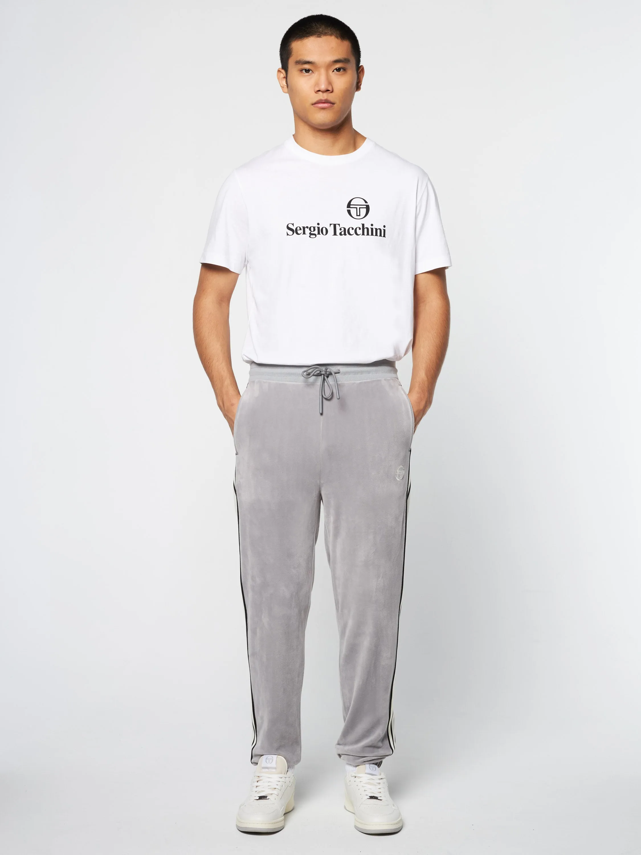 Pereto Velour Track Pant- Sleet sold by Sergio Tacchini product image thumbnail 3