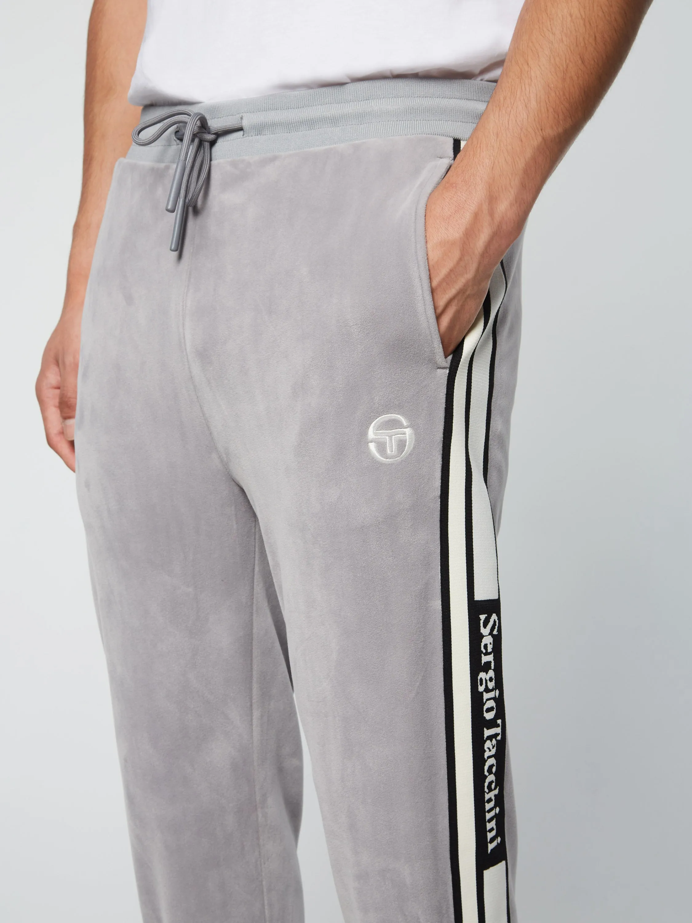 Pereto Velour Track Pant- Sleet sold by Sergio Tacchini product image thumbnail 5