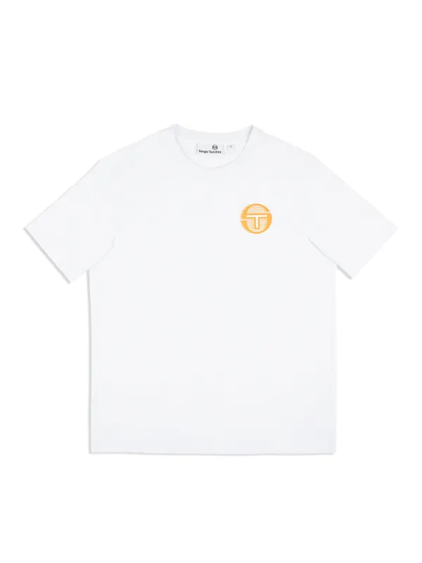 Tenda T-Shirt- Brilliant White/ Tangerine sold by Sergio Tacchini