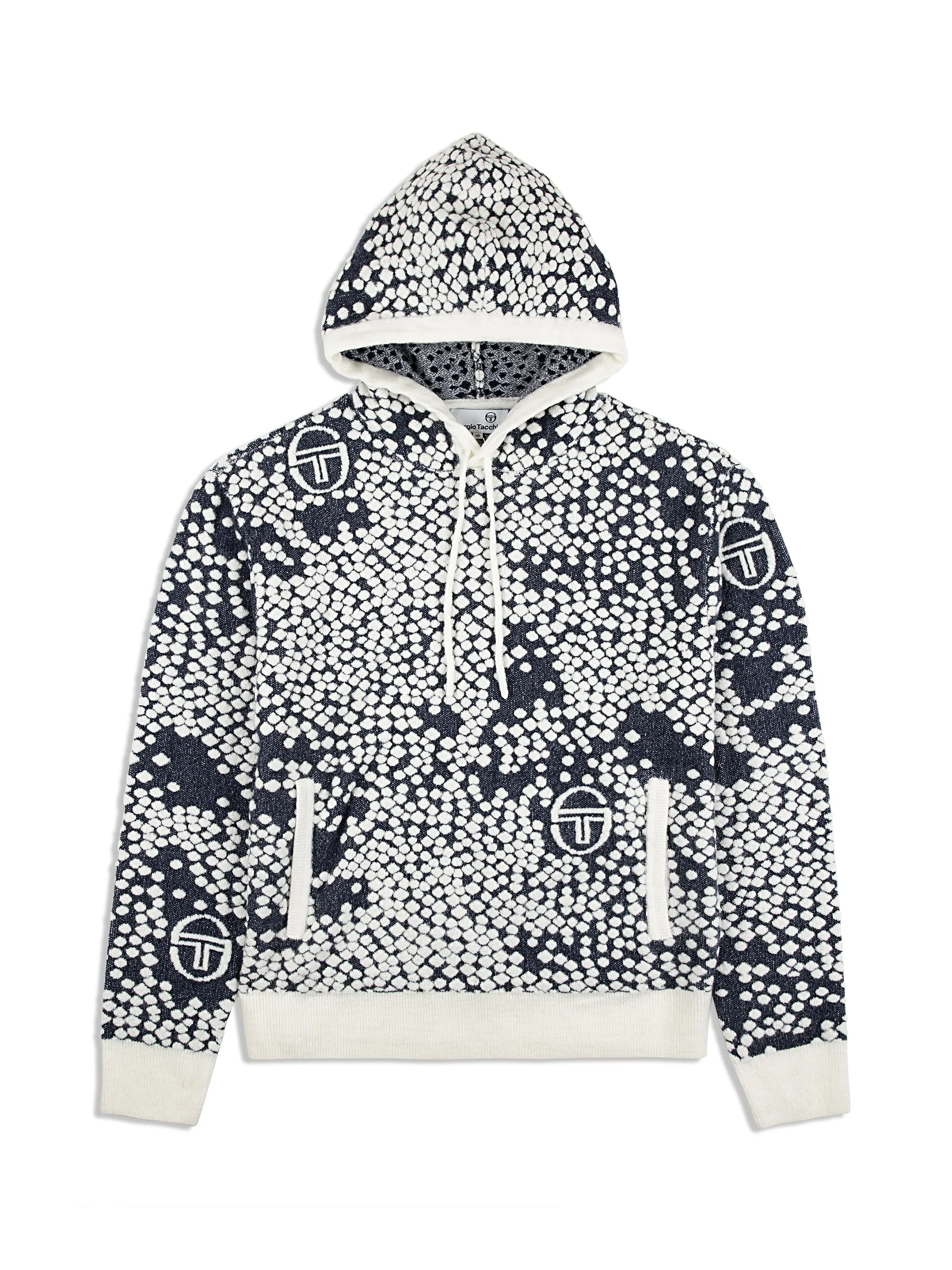 Astratta Jacquard Hoodie- Maritime Blue sold by Sergio Tacchini