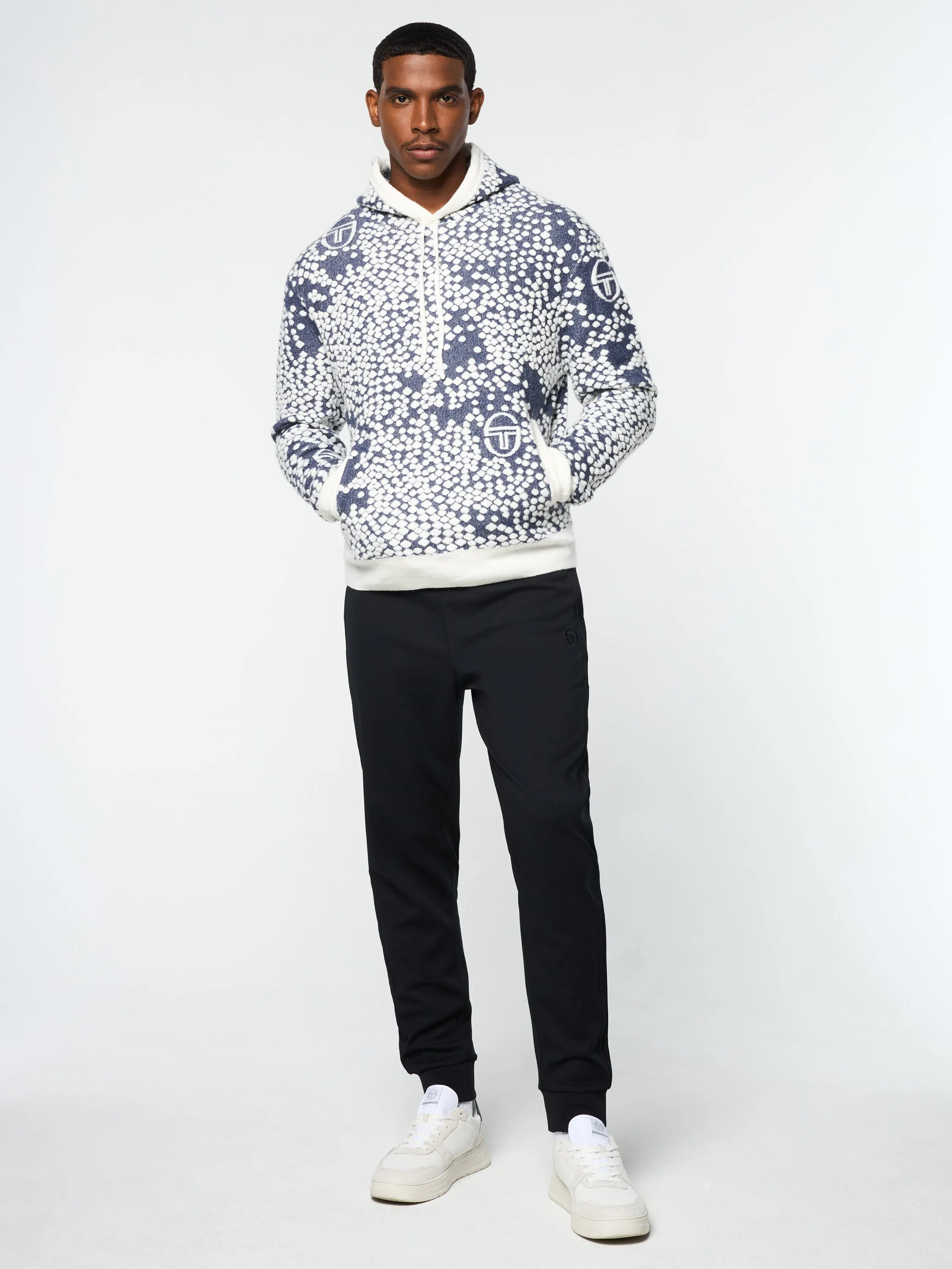 Astratta Jacquard Hoodie- Maritime Blue sold by Sergio Tacchini product image thumbnail 2