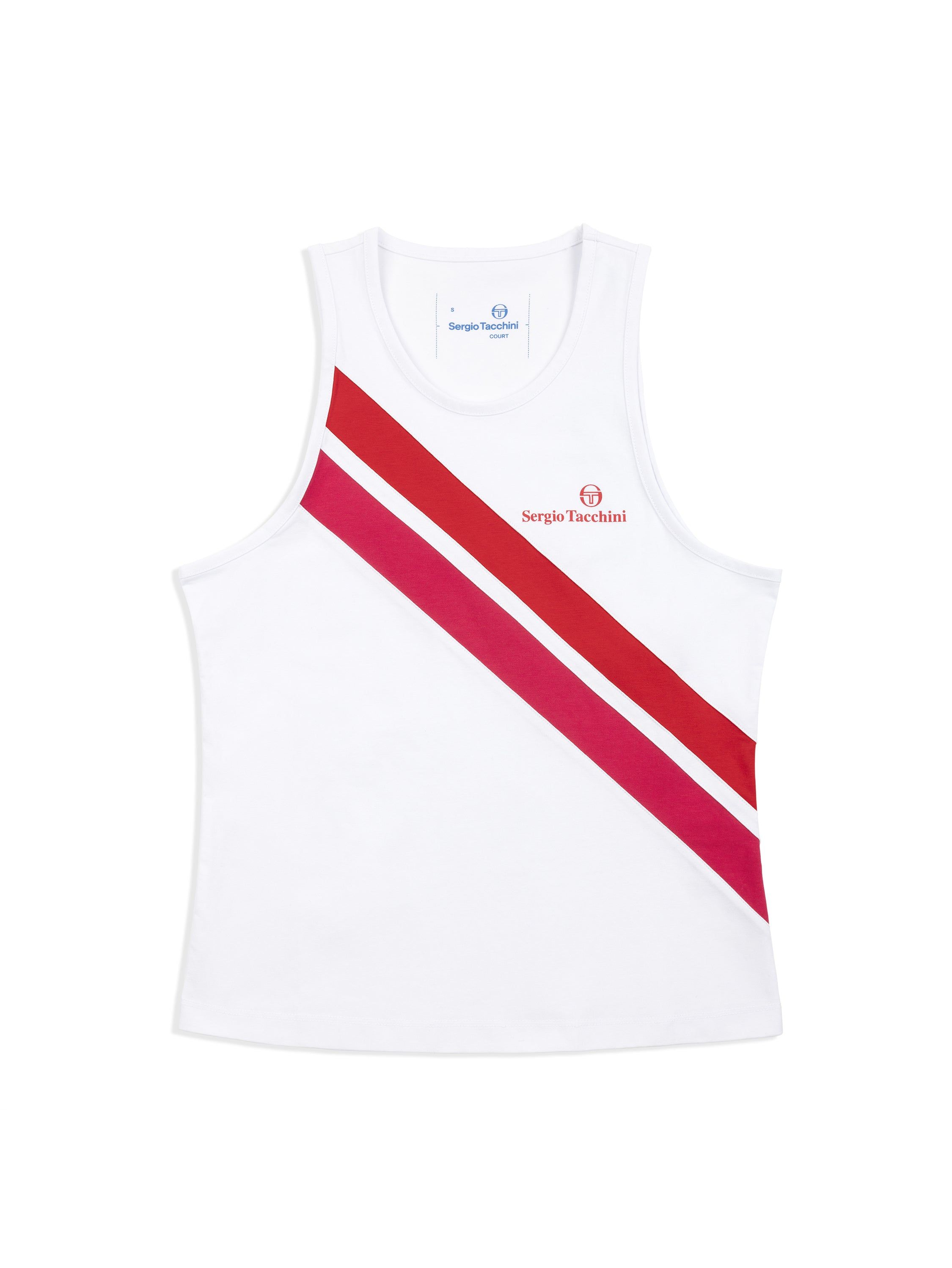 Women's Ortica Tennis Tank- White sold by Sergio Tacchini
