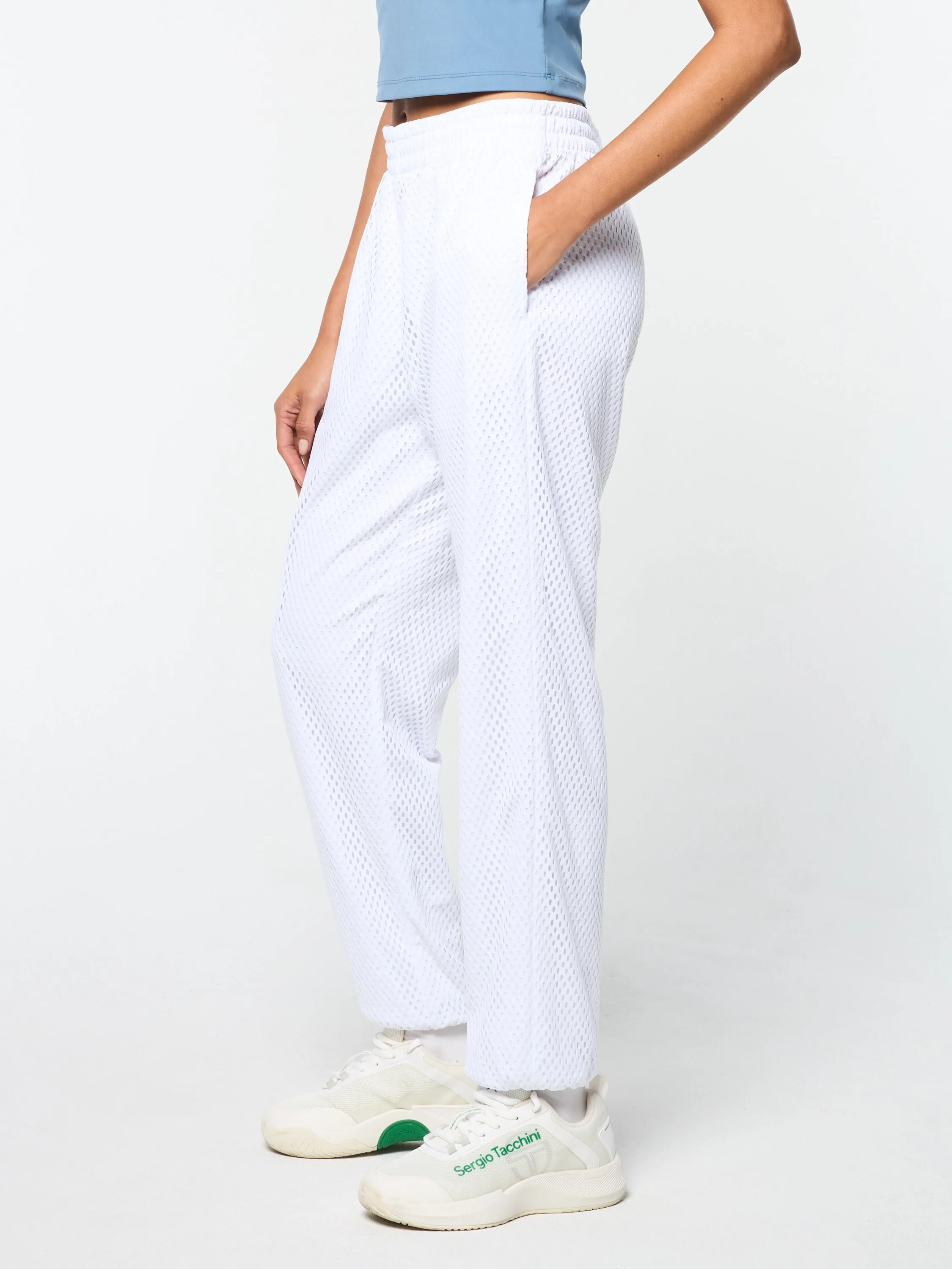 Adria Mesh Track Pant- Brilliant White sold by Sergio Tacchini product image thumbnail 3