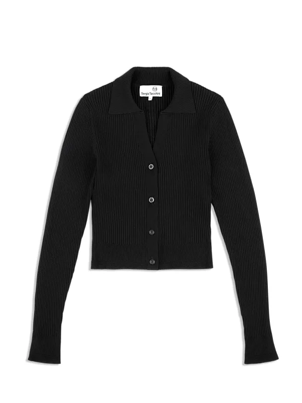 Magreta Rib Cardigan- Black Beauty sold by Sergio Tacchini