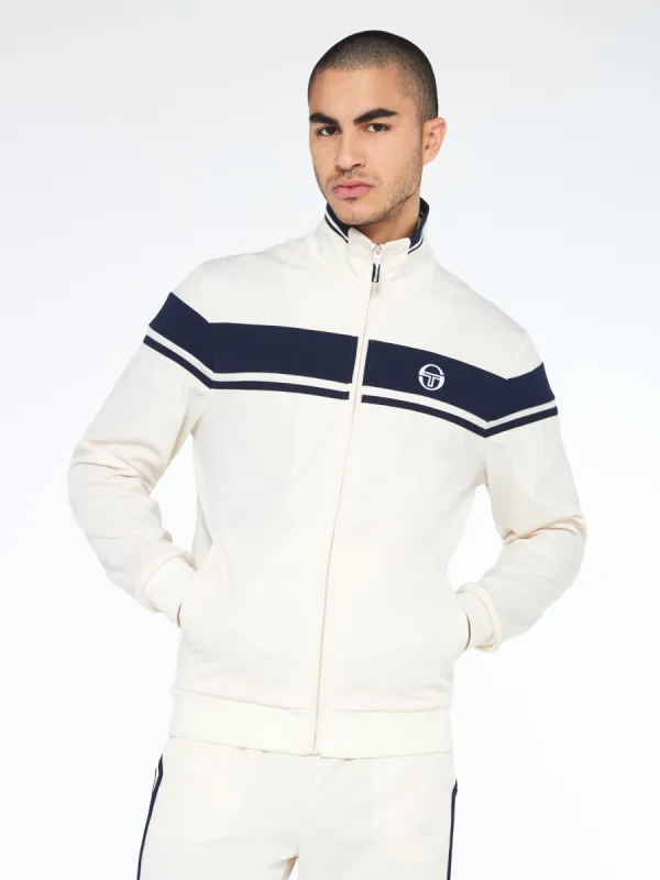 Damarindo Track Jacket-Butter Cream / Maritime Blue sold by Sergio Tacchini