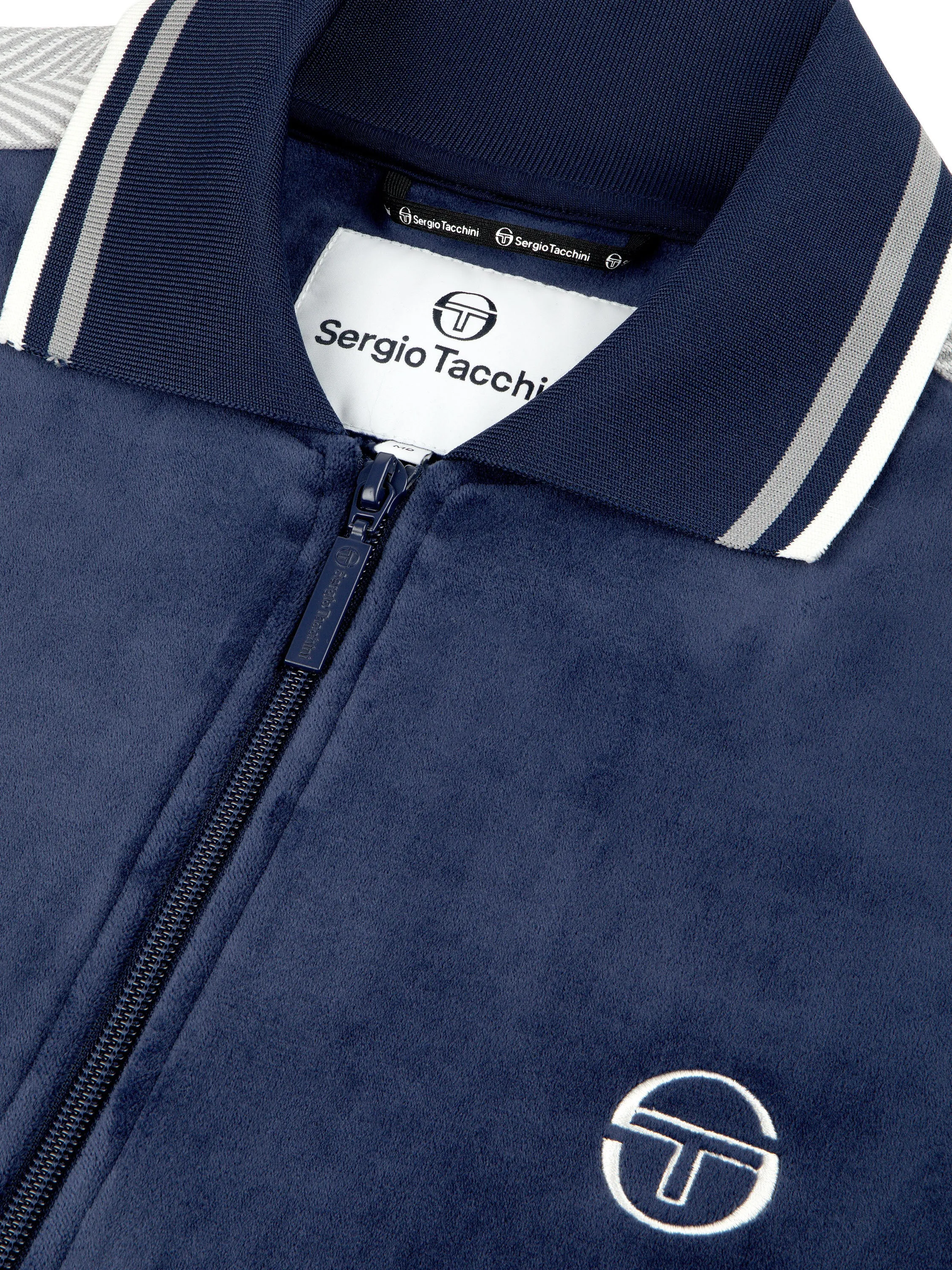Maglia Velour Track Jacket- Maritime Blue sold by Sergio Tacchini product image thumbnail 3