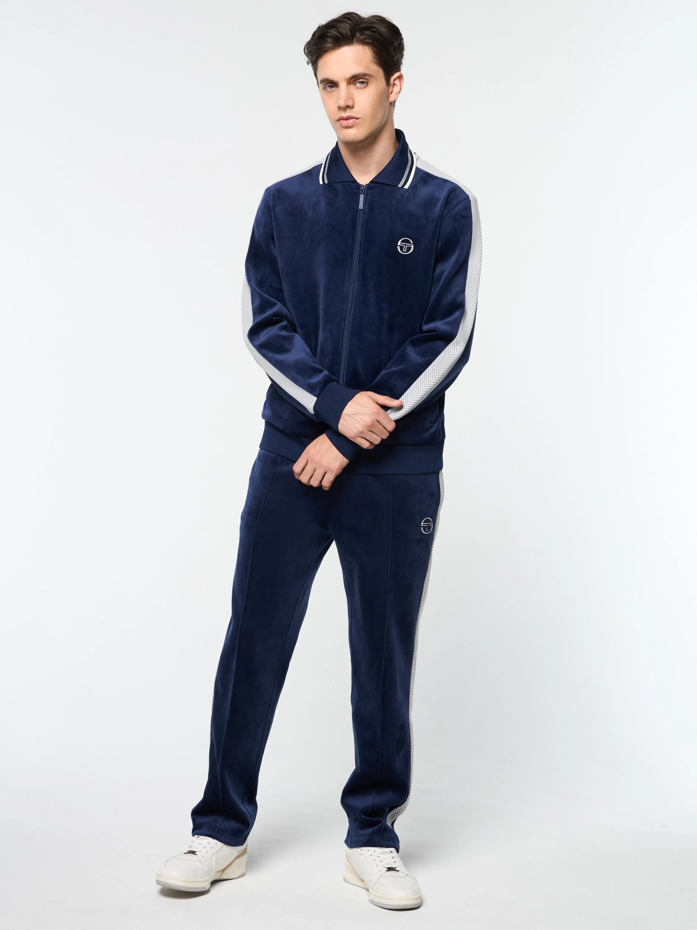 Maglia Velour Track Jacket- Maritime Blue sold by Sergio Tacchini product image thumbnail 2