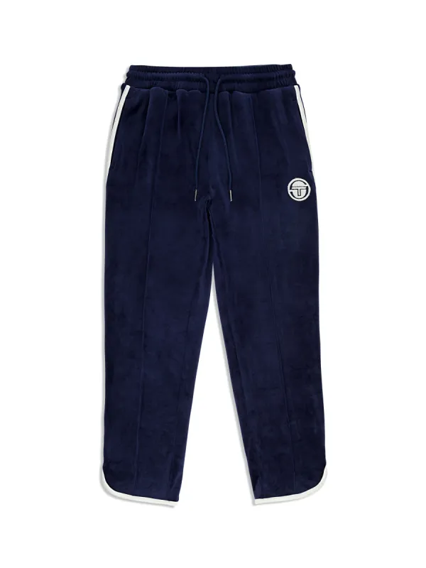 Veneto 3/4 Velour Track Pant- Maritime Blue sold by Sergio Tacchini