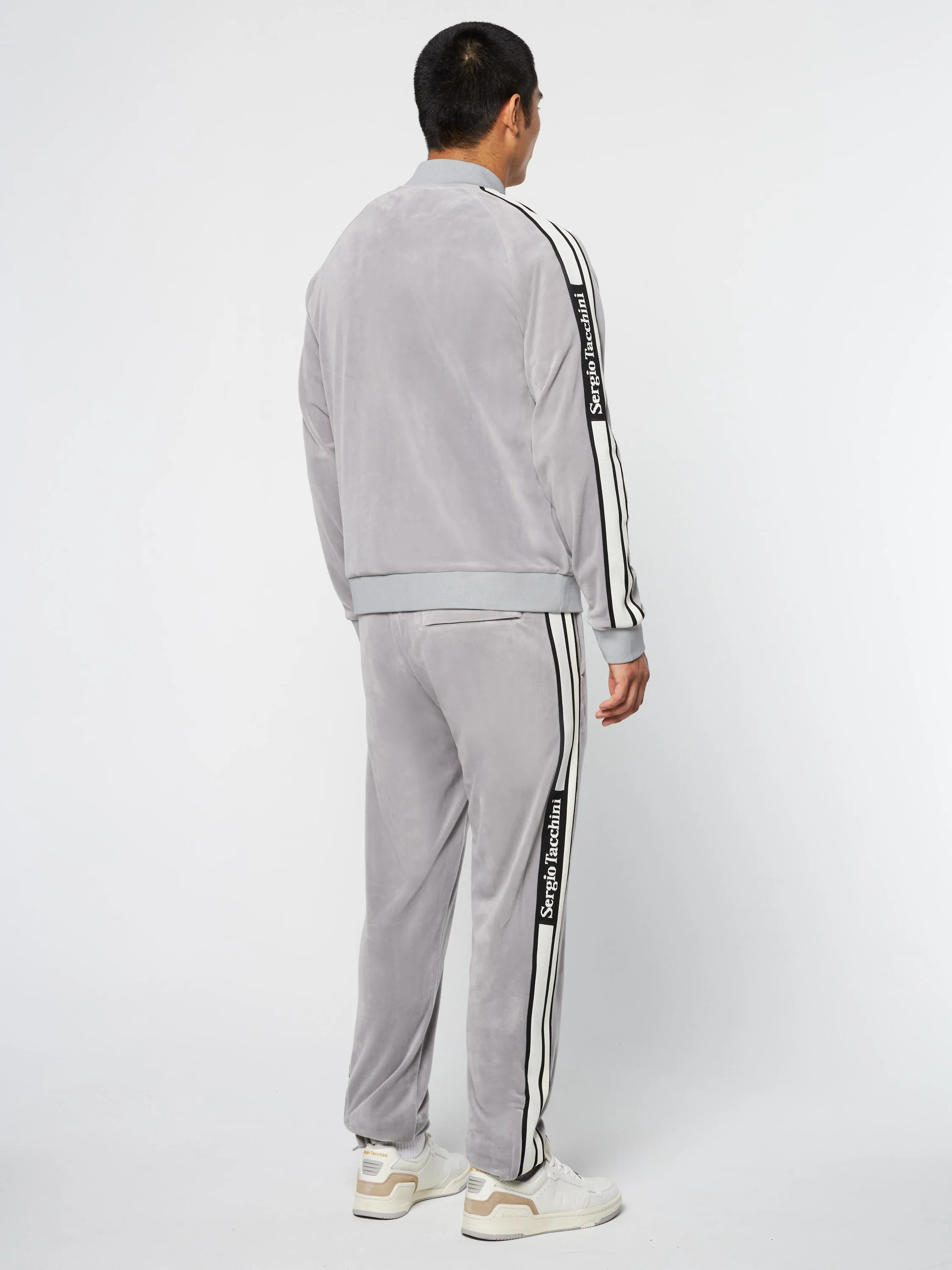 Pereto Velour Track Jacket- Sleet sold by Sergio Tacchini product image thumbnail 4