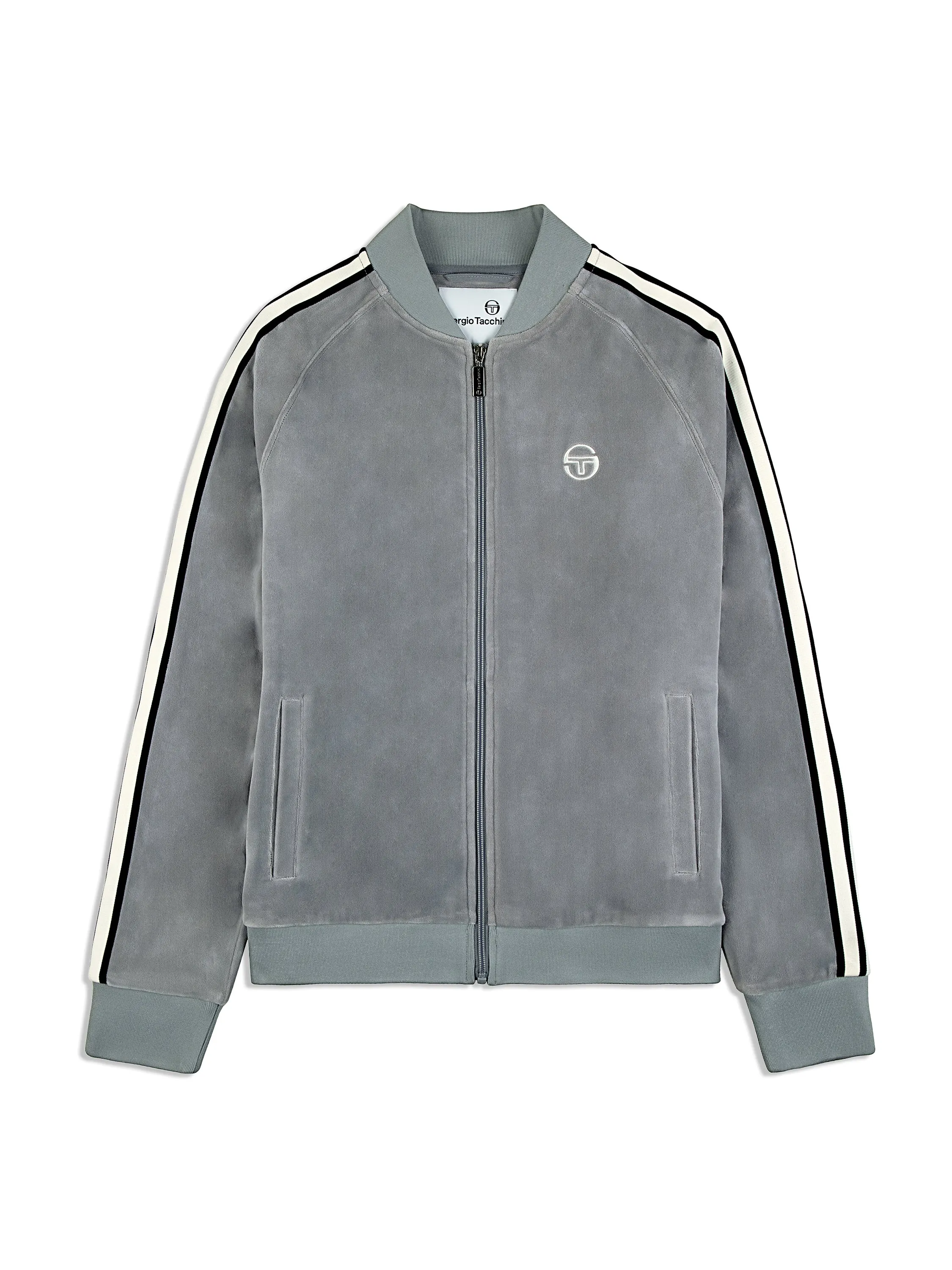 Pereto Velour Track Jacket- Sleet sold by Sergio Tacchini