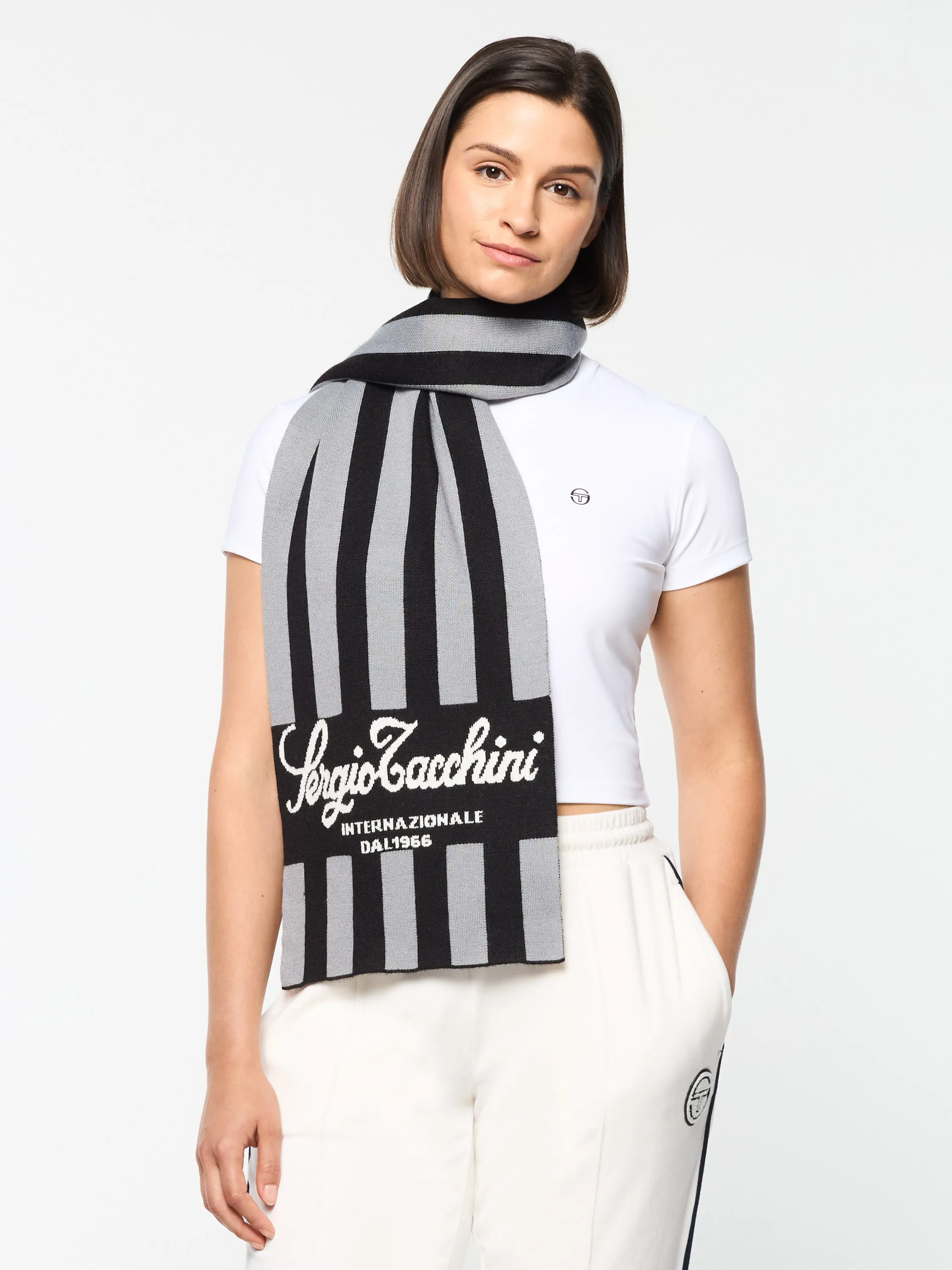 Gioco Jacquard Scarf- Black Beauty sold by Sergio Tacchini product image thumbnail 3