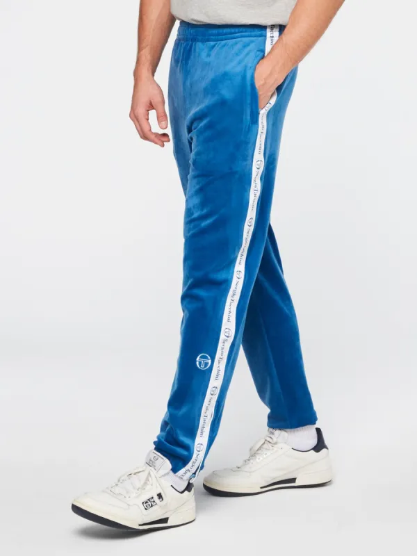 Logo Velour Track Pants-Vallarta Blue sold by Sergio Tacchini