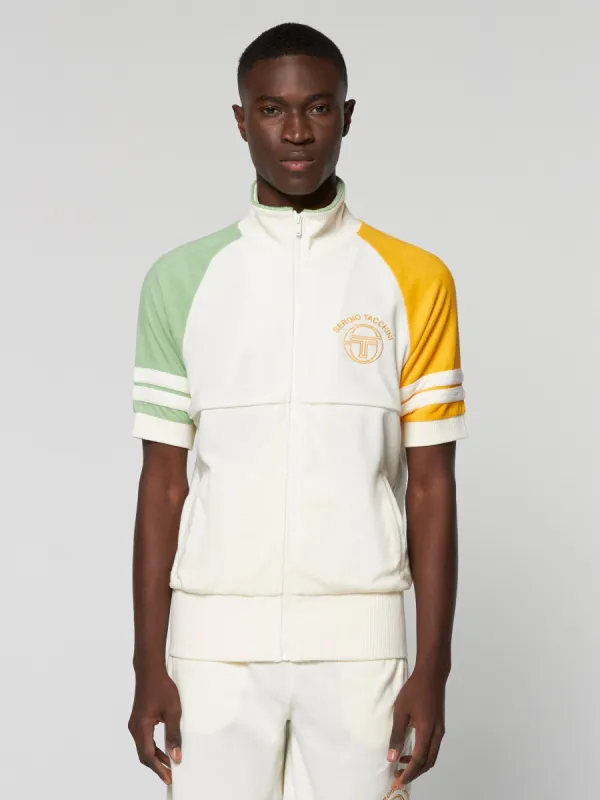 Ricco Track Jacket Archivio- Gardenia/ Quiet Green sold by Sergio Tacchini