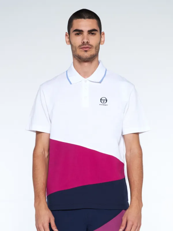 ST x Racquet Polo-White sold by Sergio Tacchini