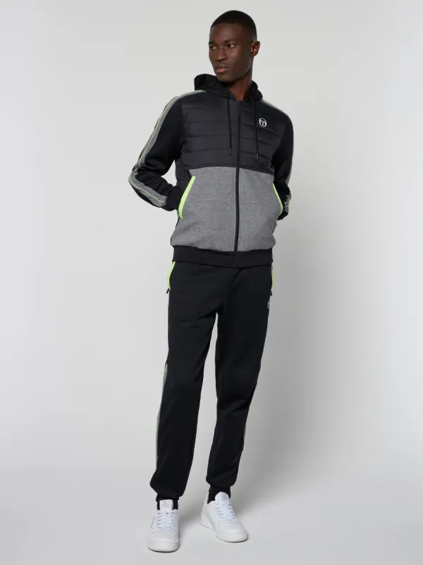 Innesto Tracksuit- Black/ Dark Grey Melange sold by Sergio Tacchini