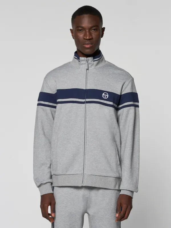 Damarindo Mixed Media Track Jacket- Quiet Gray sold by Sergio Tacchini