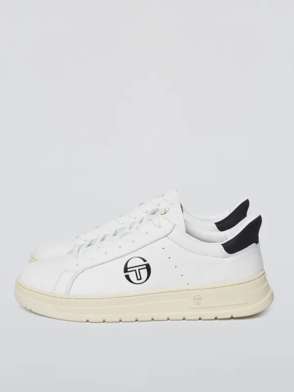 Court Classic Sneaker- White/ Seedpearl/ Raven sold by Sergio Tacchini