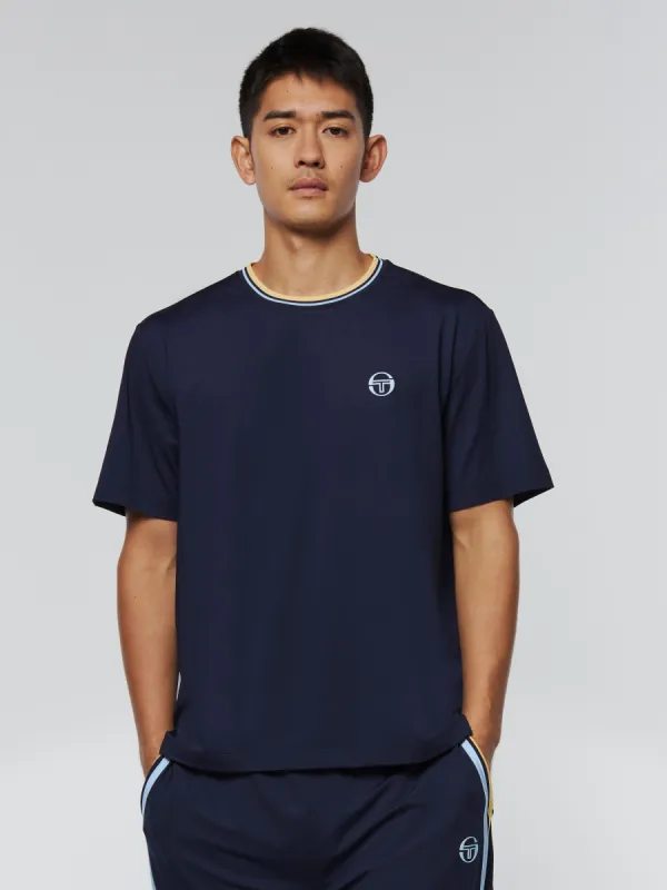 Air T-Shirt- Maritime Blue/ Flax sold by Sergio Tacchini