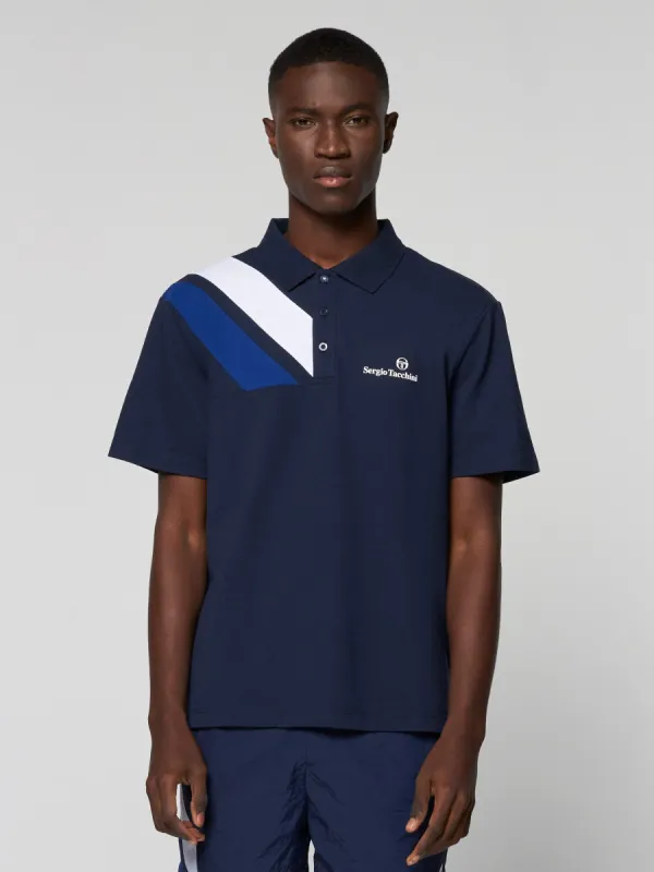 Ortica Tennis Polo-Maritime Blue sold by Sergio Tacchini