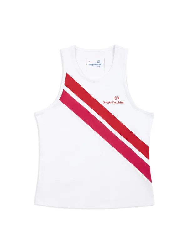 Women's Ortica Tennis Tank- White sold by Sergio Tacchini