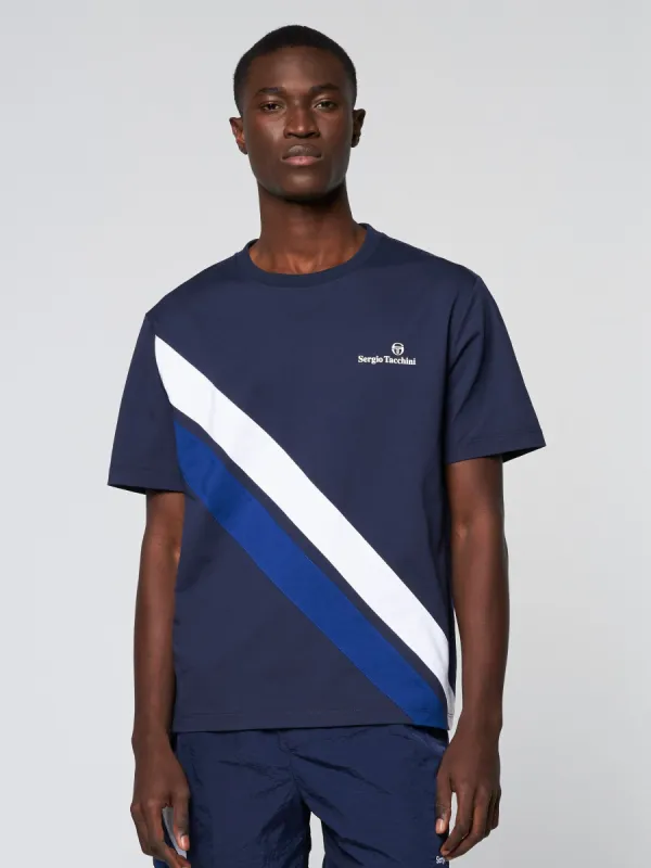 Ortica Tennis T-Shirt- Maritime Blue made by Sergio Tacchini