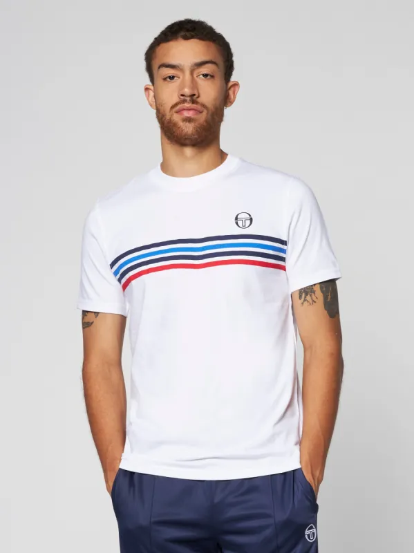New Melfi Short Sleeve T-Shirt Archivio- White sold by Sergio Tacchini