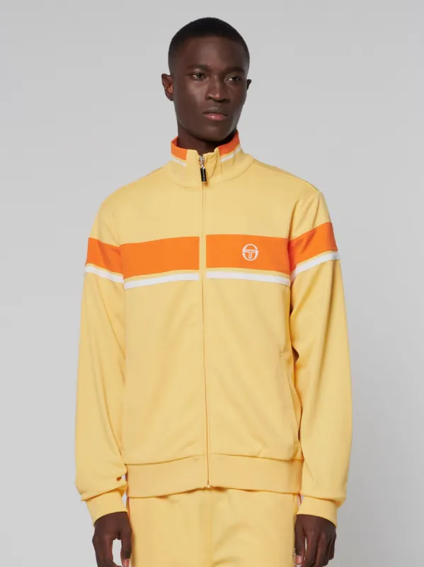Damarindo Track Jacket- Flax/ Dragon Fire sold by Sergio Tacchini